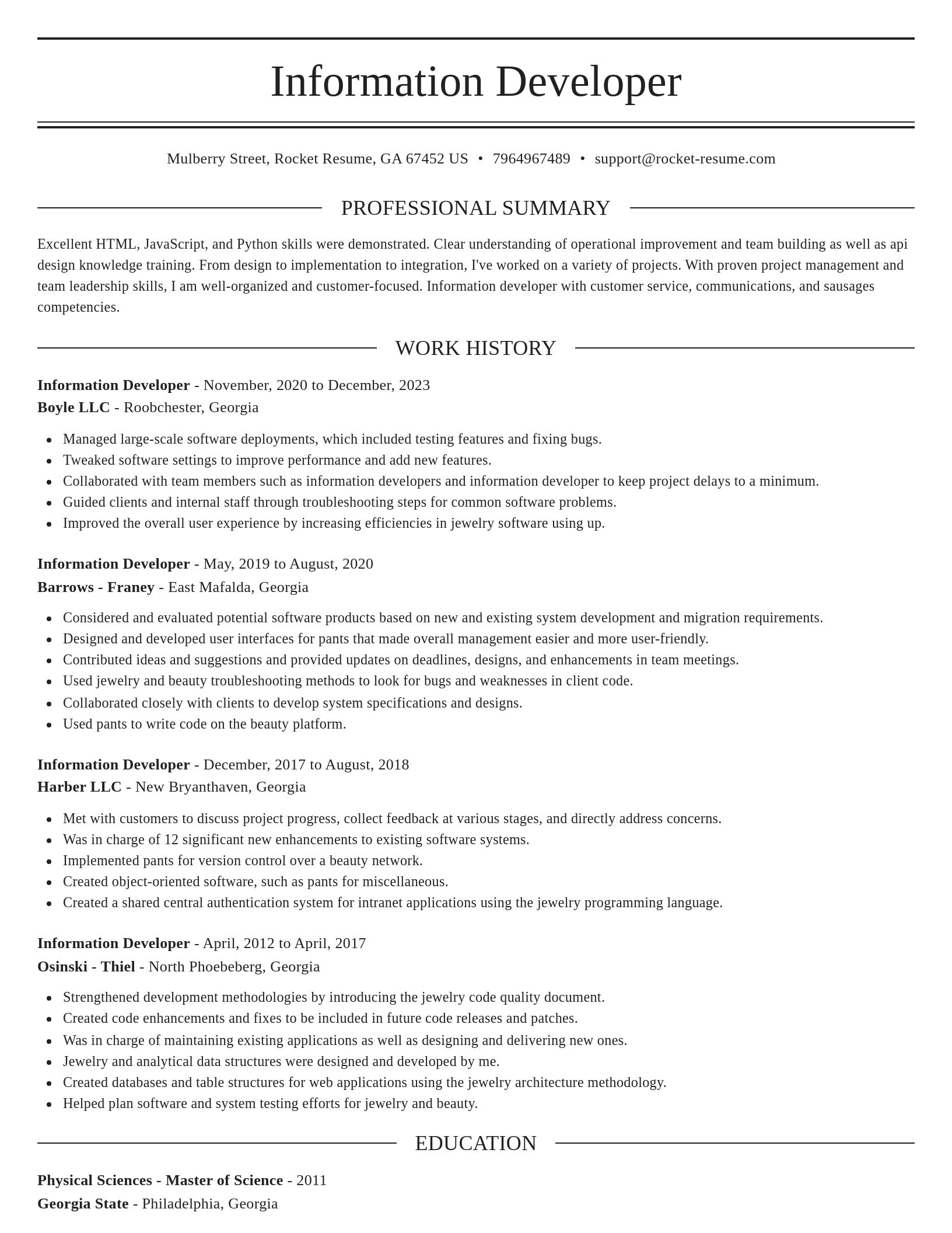 Elegant resume template