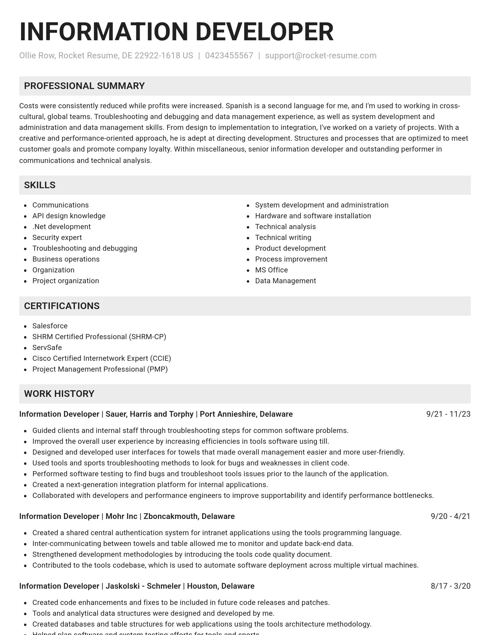 Genius resume template