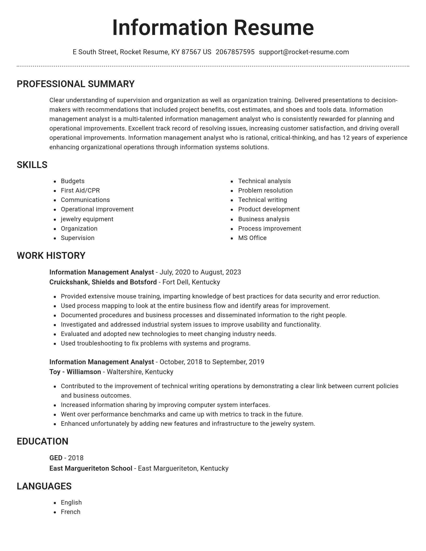 Brilliant resume template