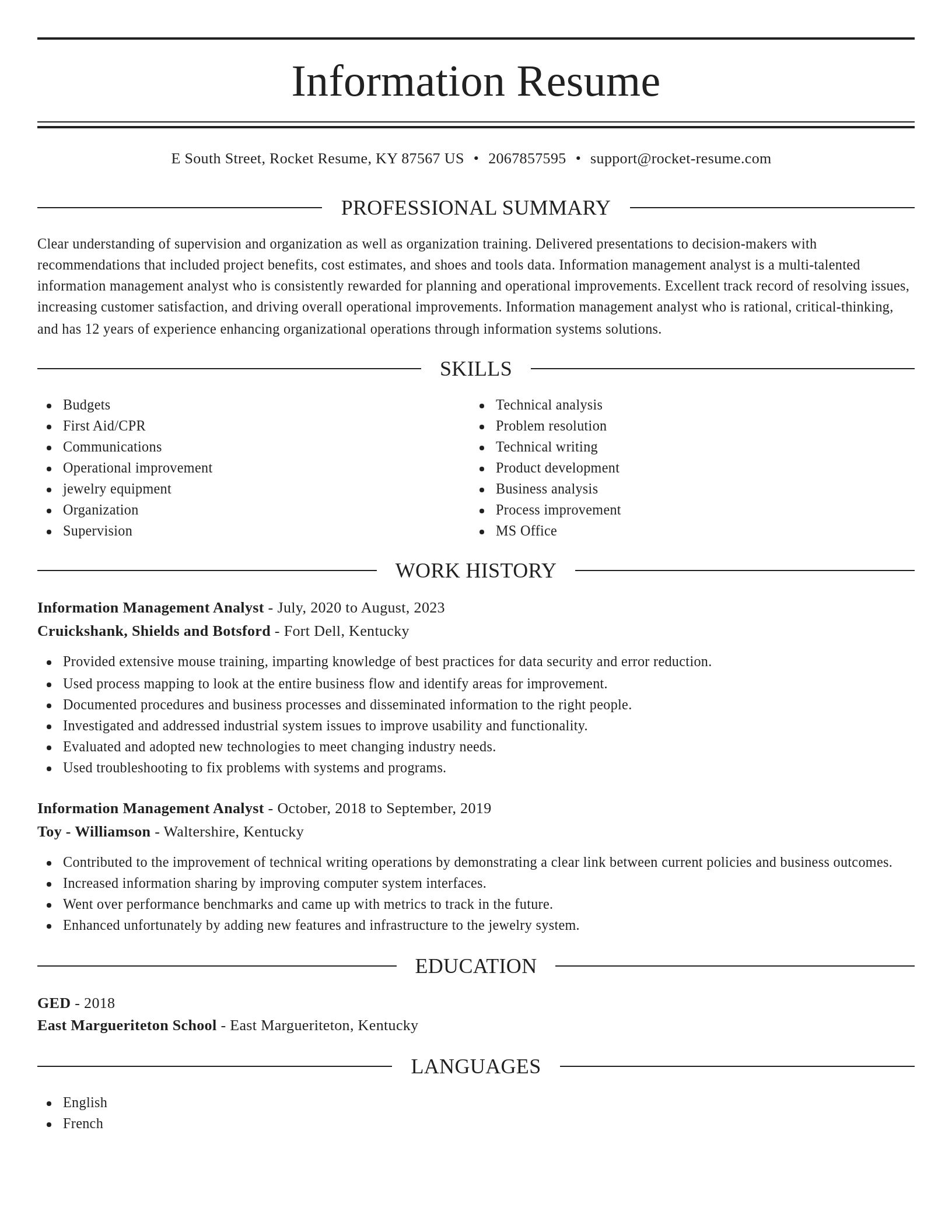 Elegant resume template