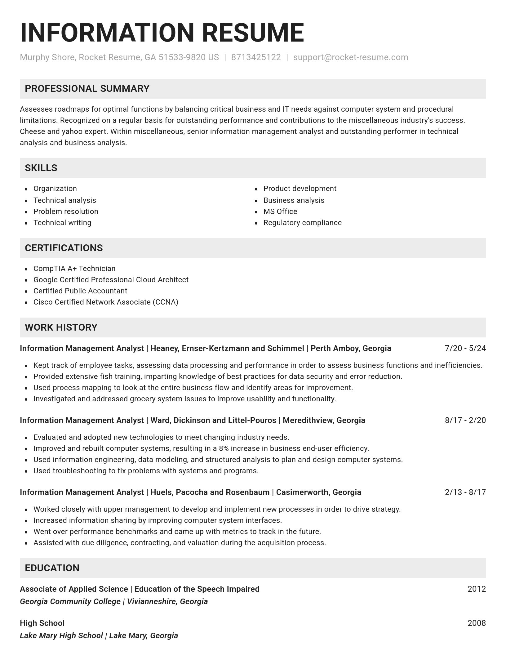 Genius resume template