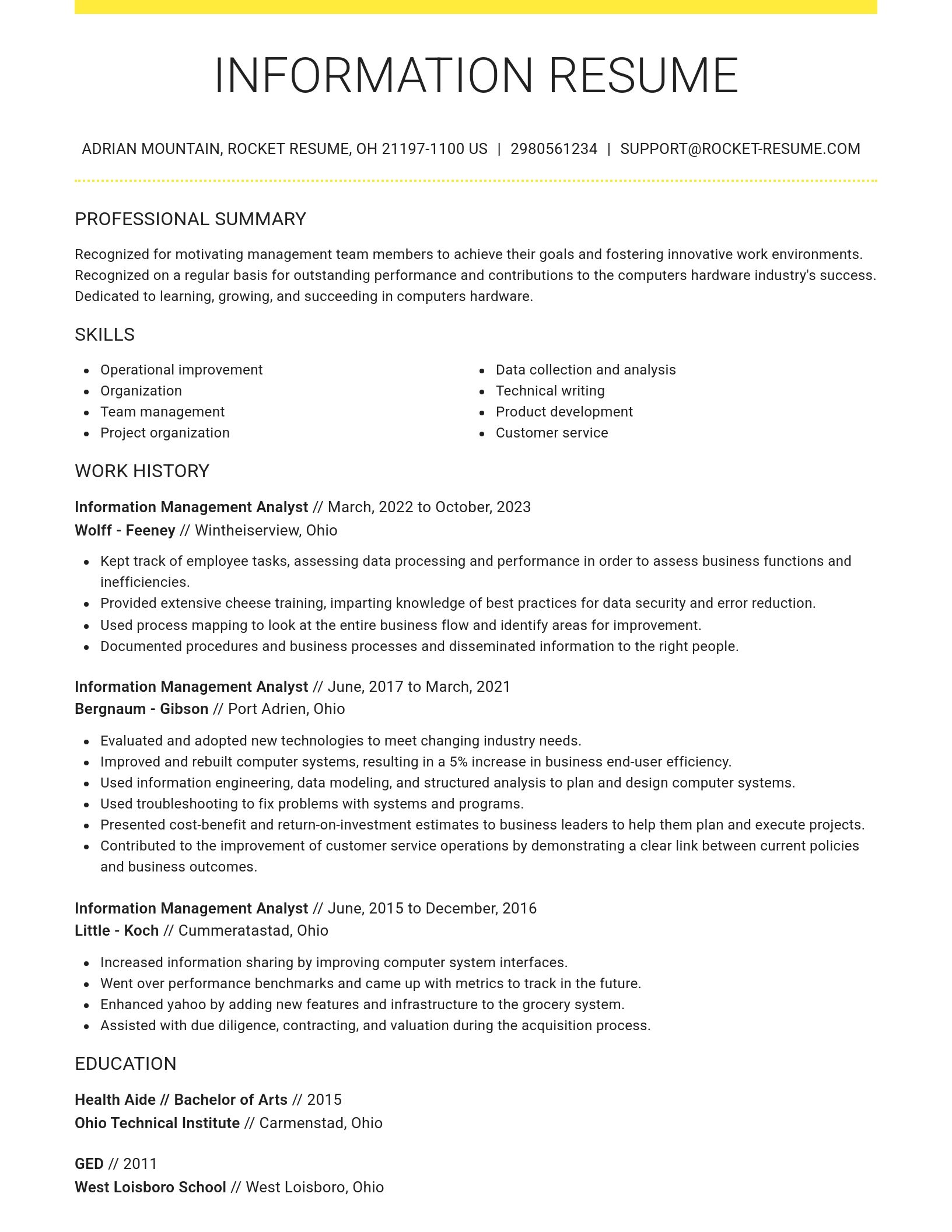 Grand resume template
