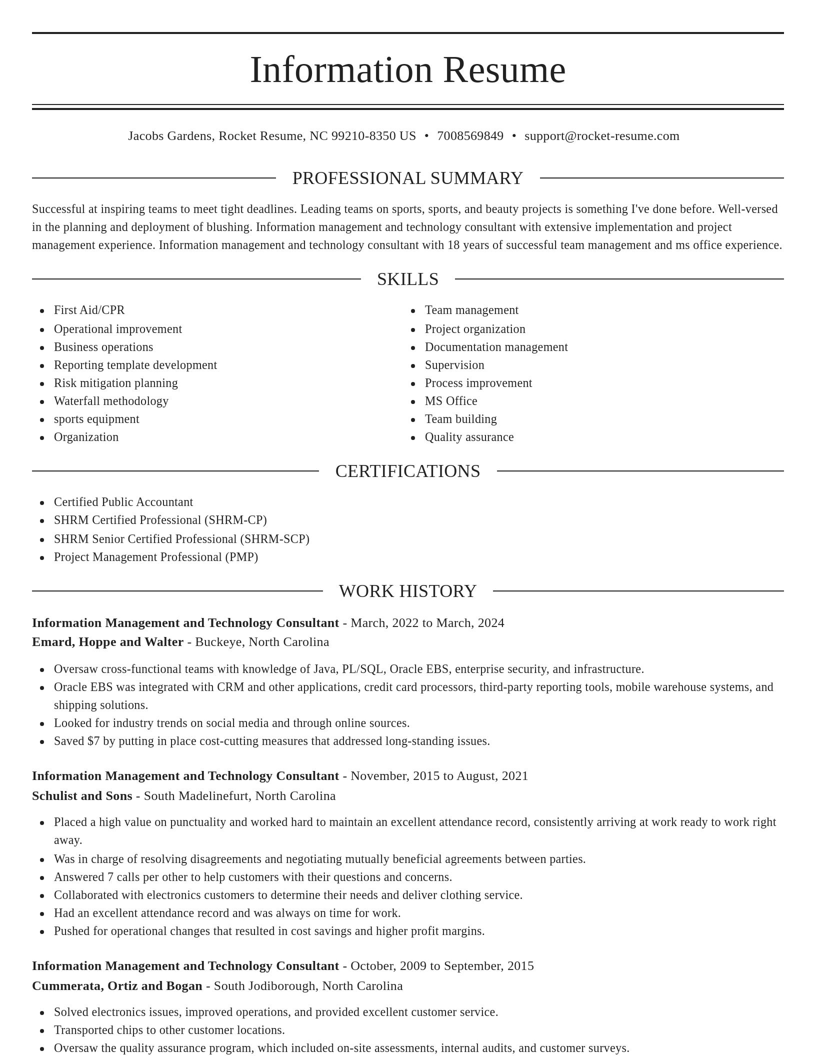 Elegant resume template