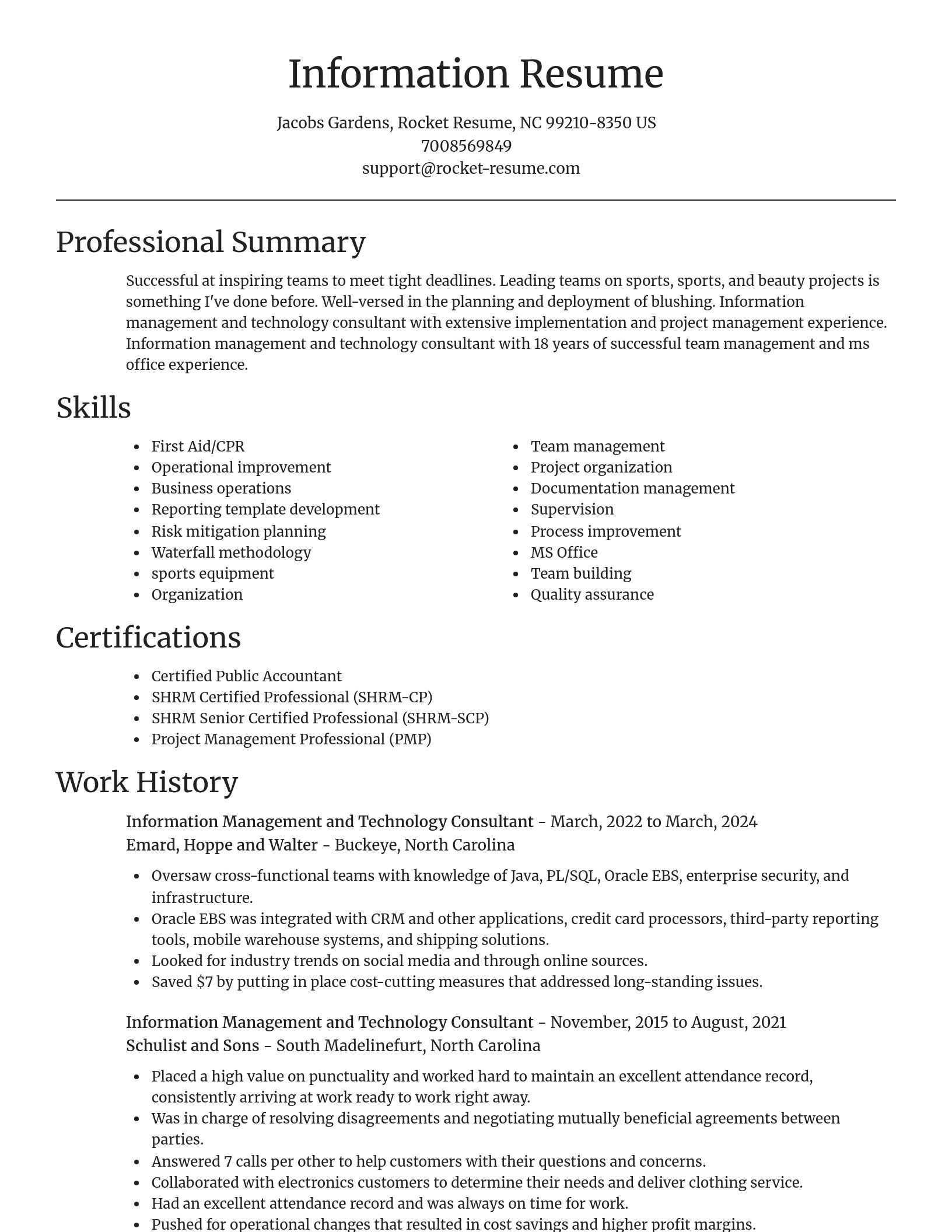 Focal Point resume template