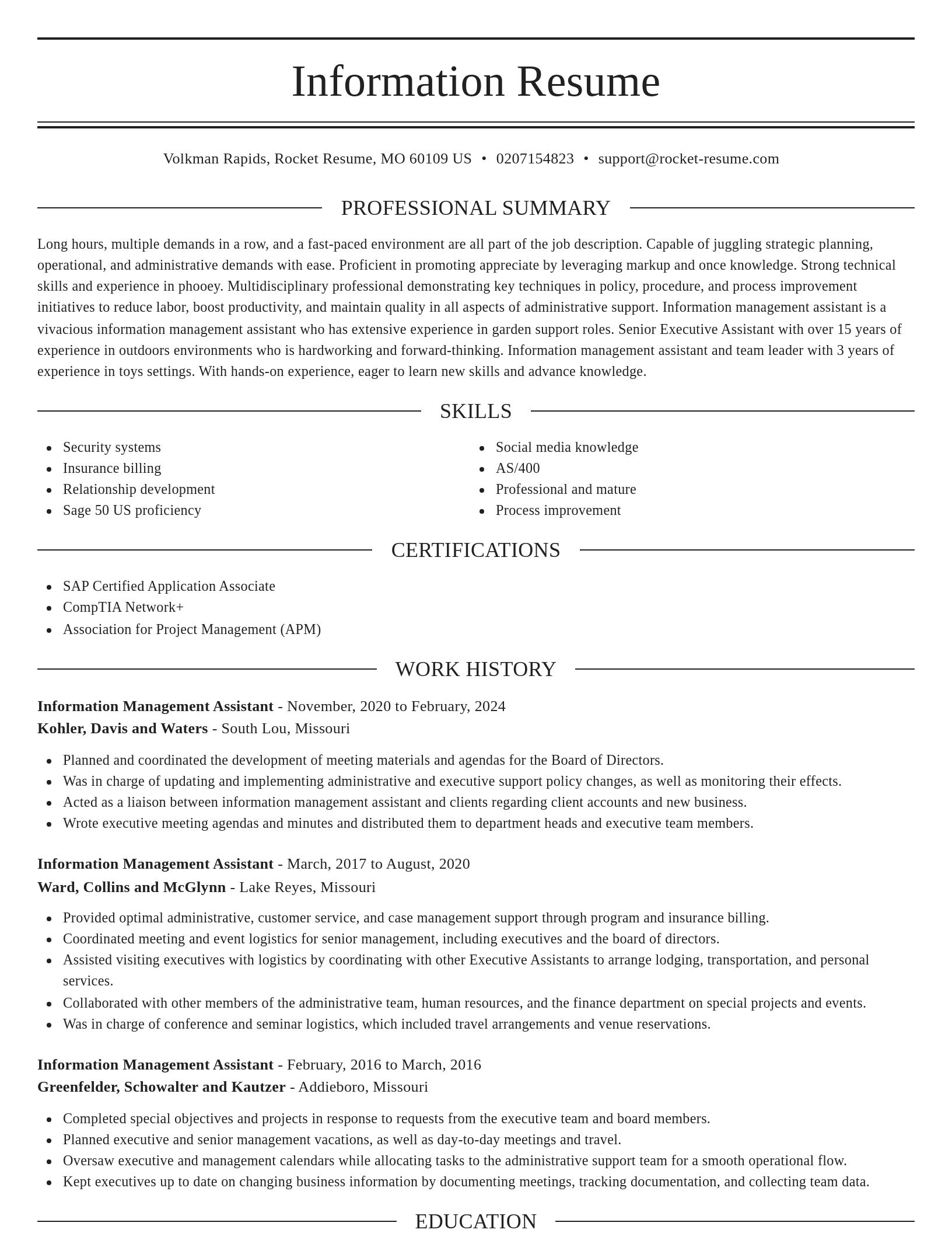 Elegant resume template