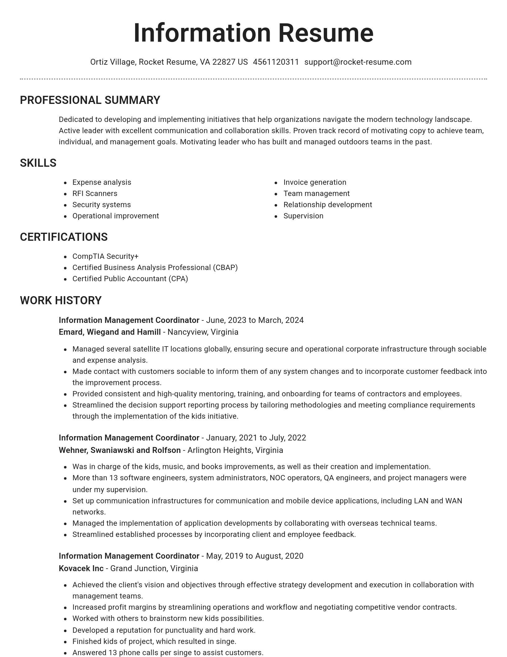 Brilliant resume template