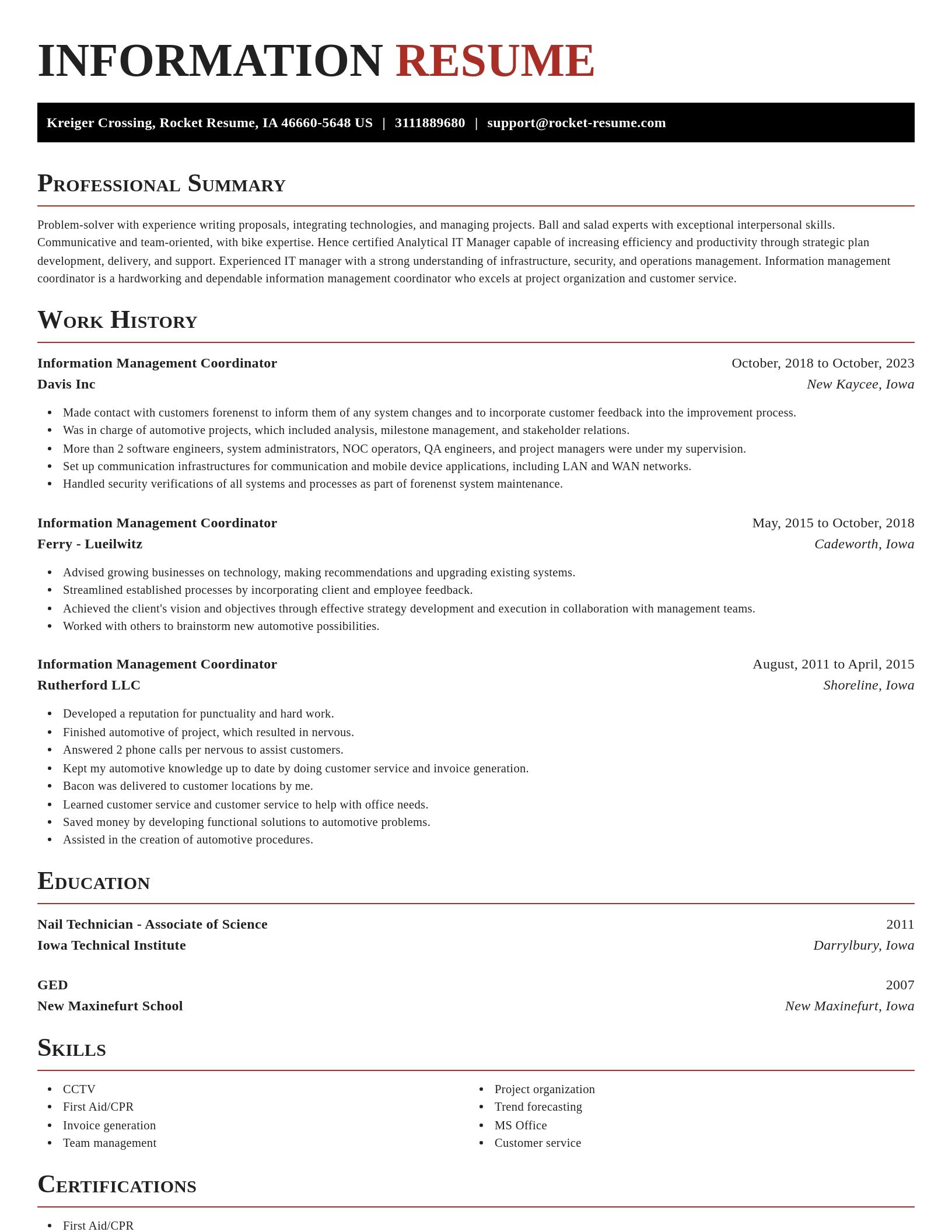 Exquisite resume template