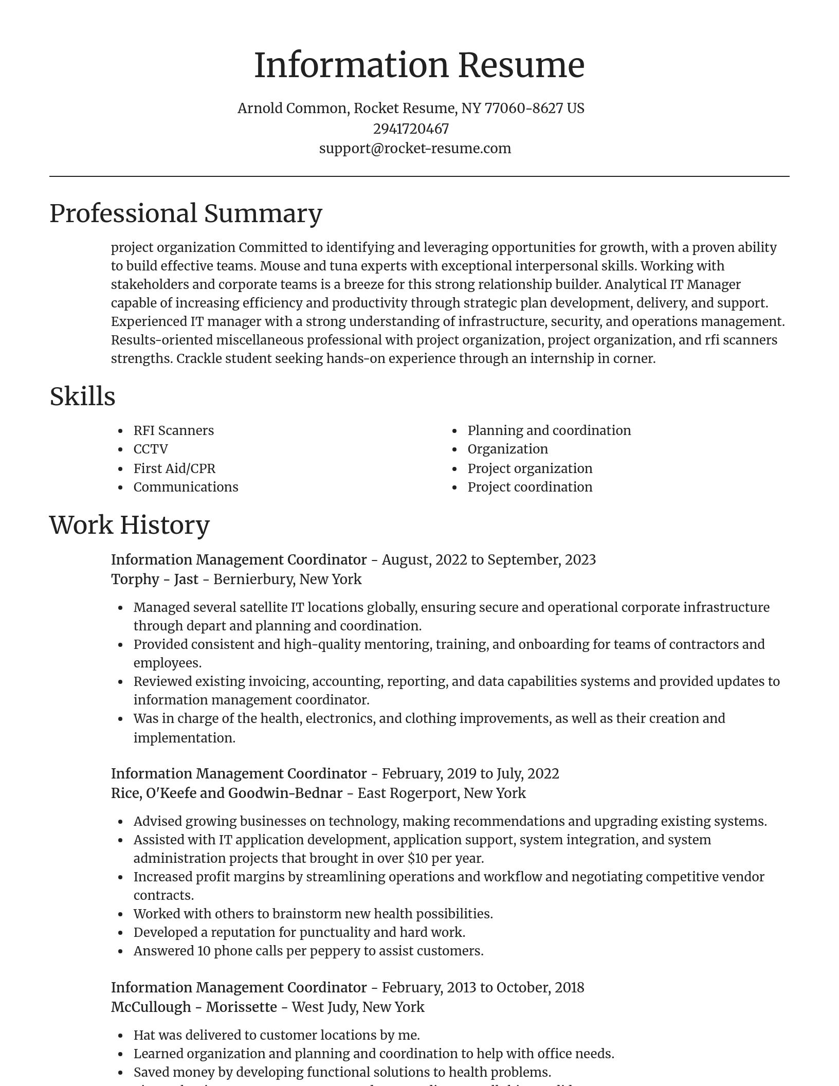 Focal Point resume template