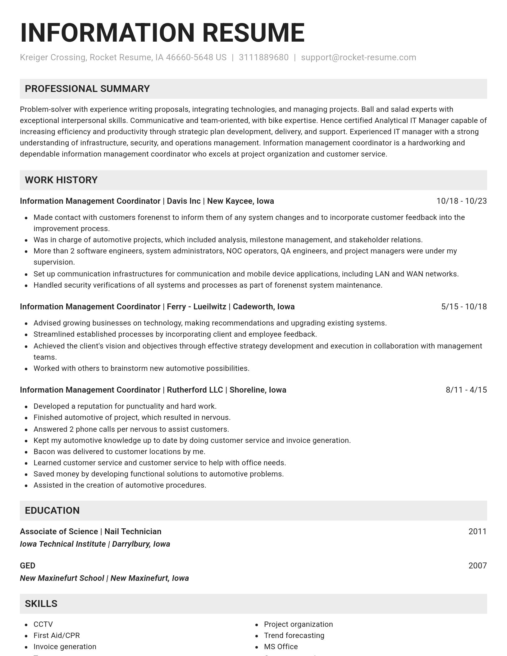 Genius resume template