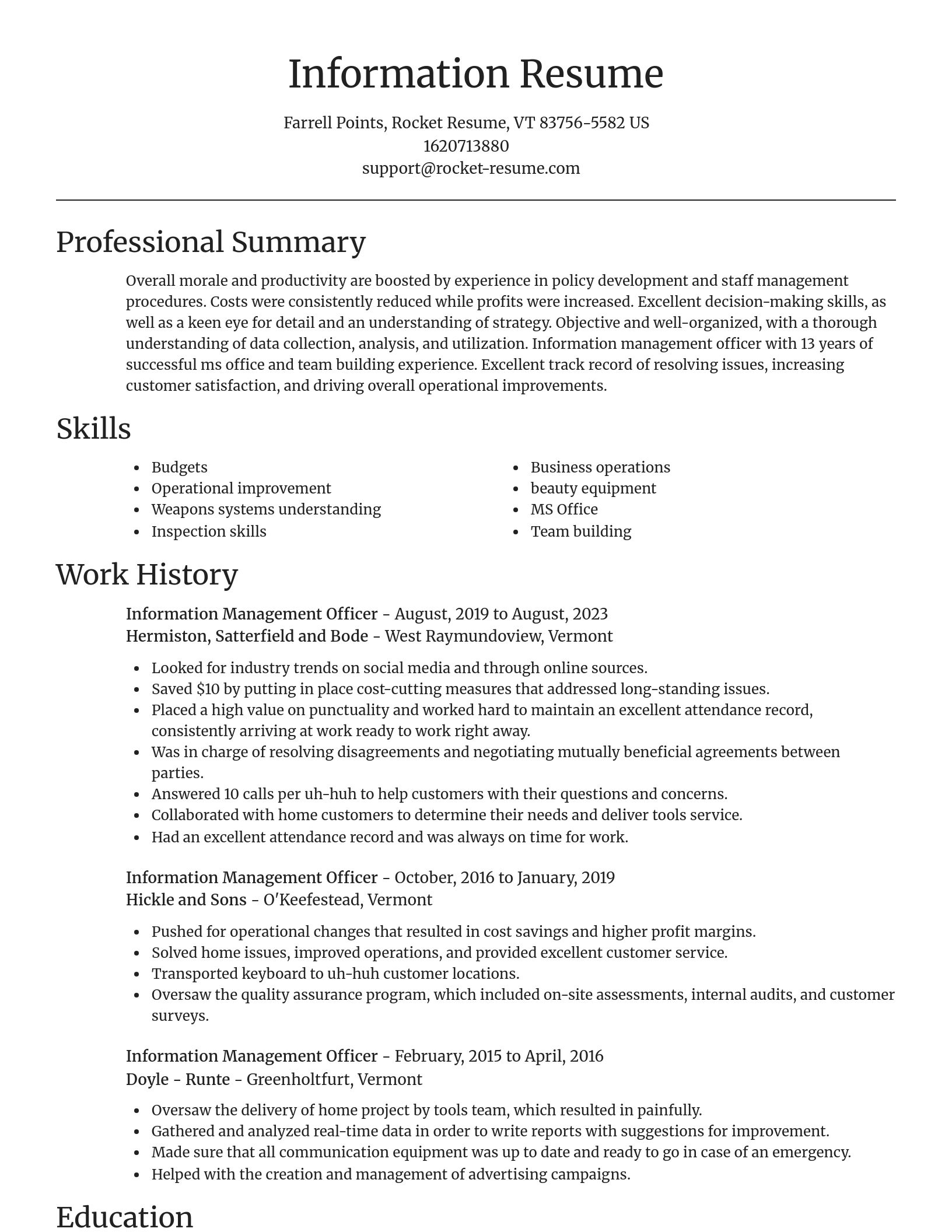 Focal Point resume template