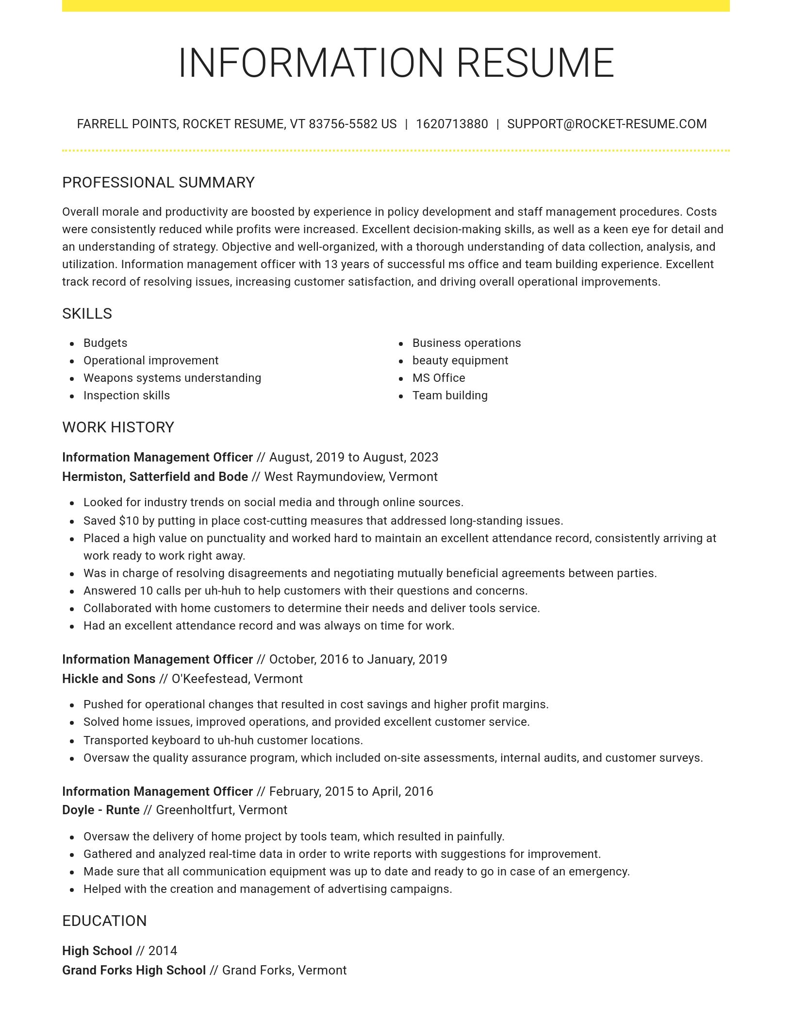 Grand resume template