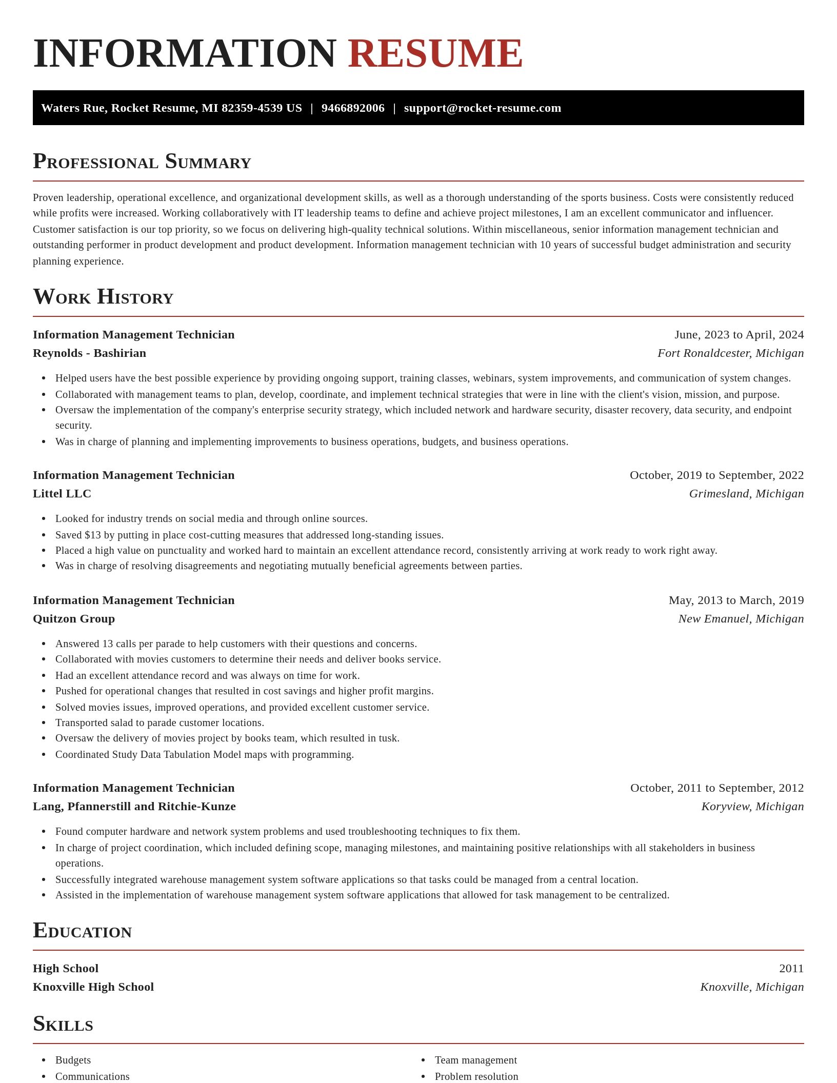 Exquisite resume template