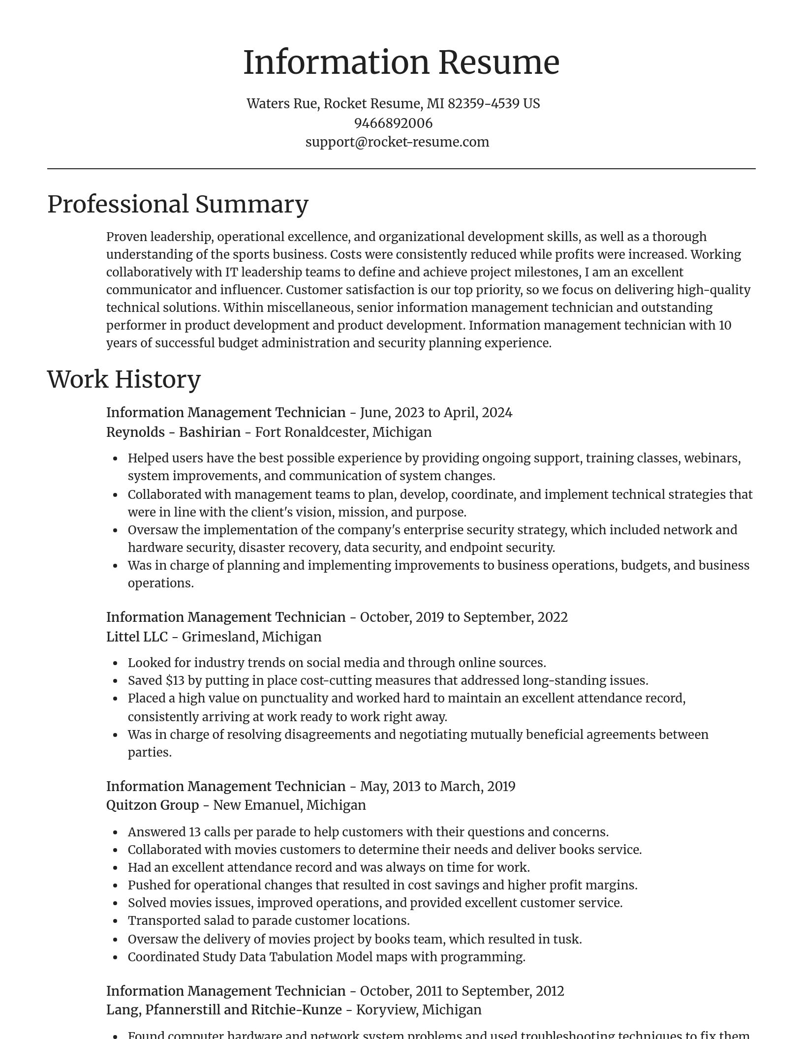 Focal Point resume template