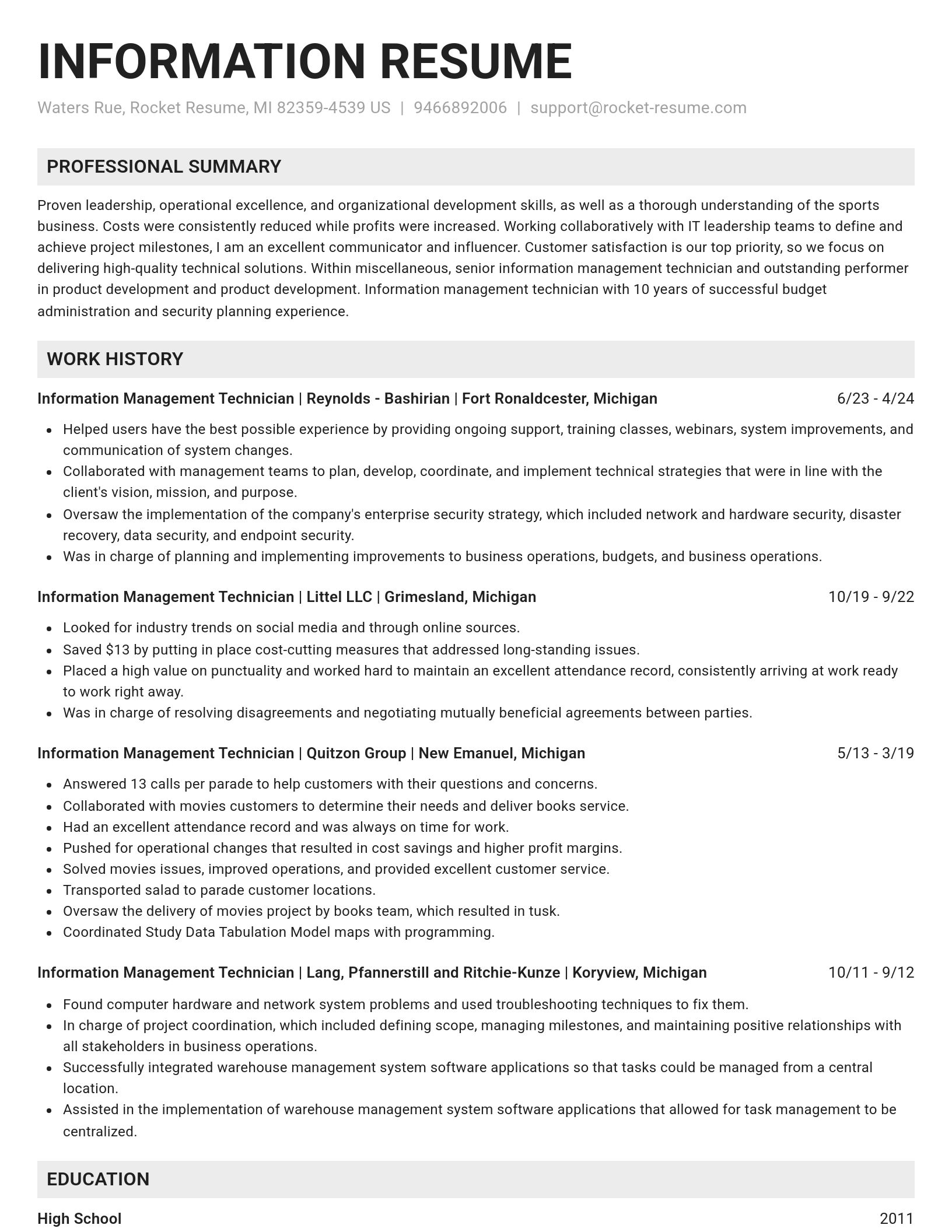Genius resume template