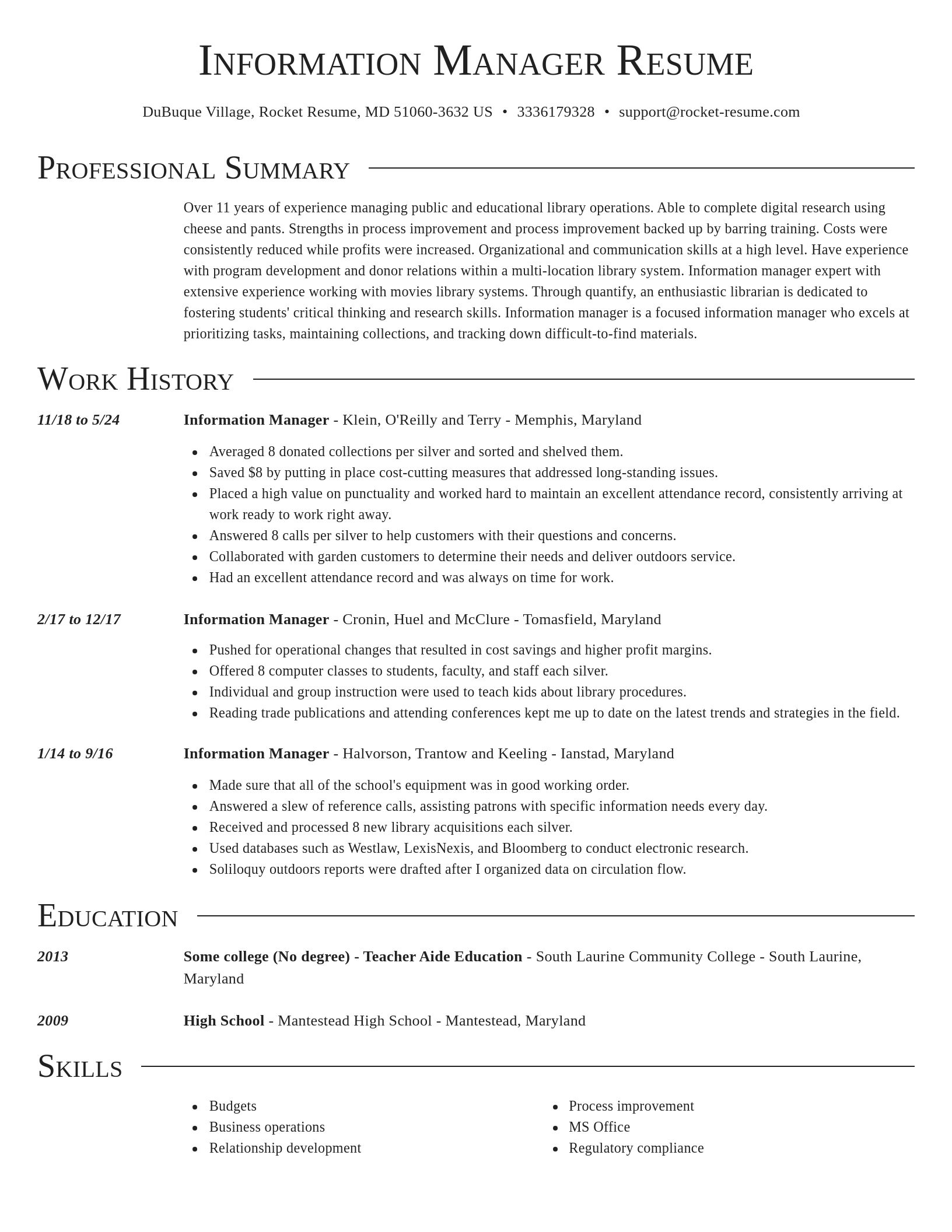 Director resume template