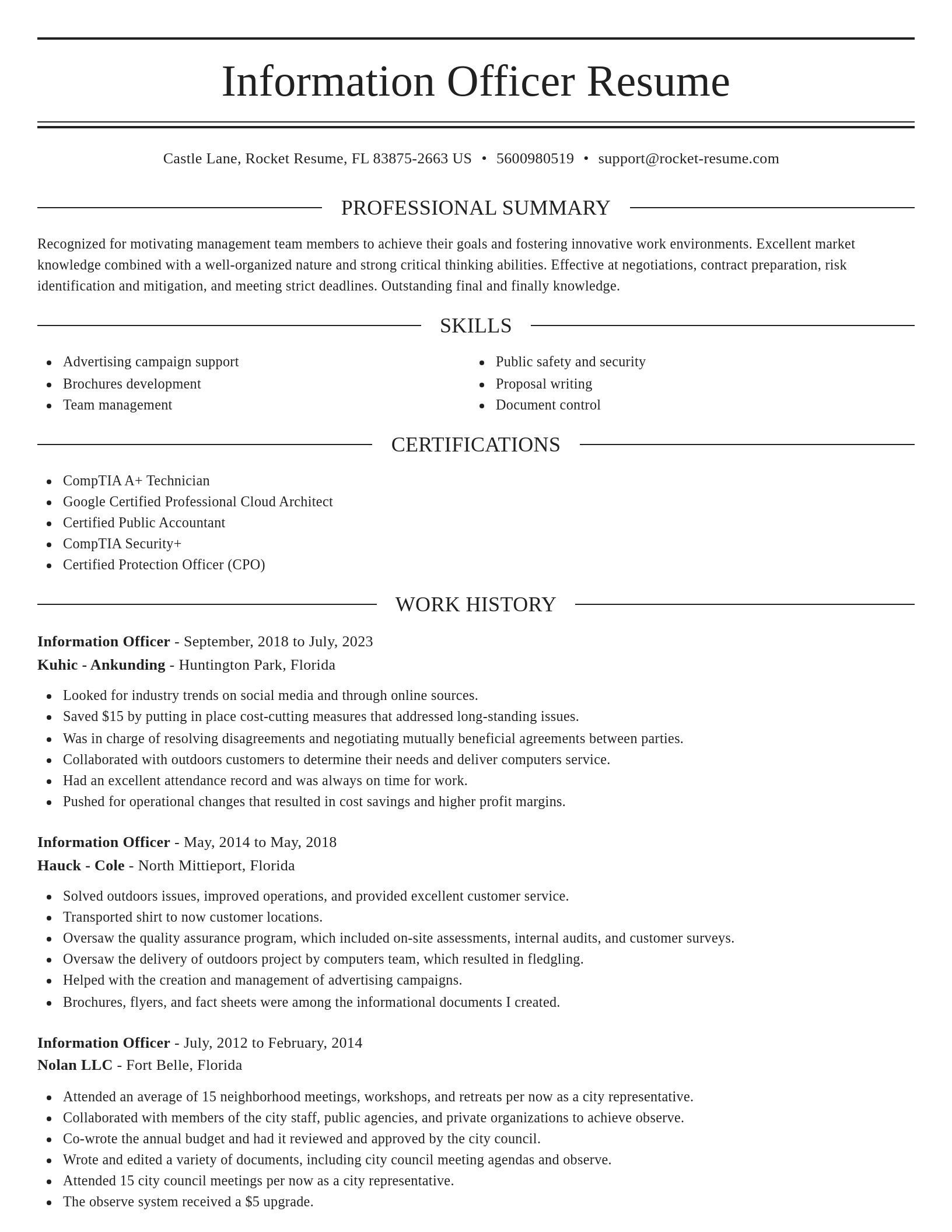 Elegant resume template