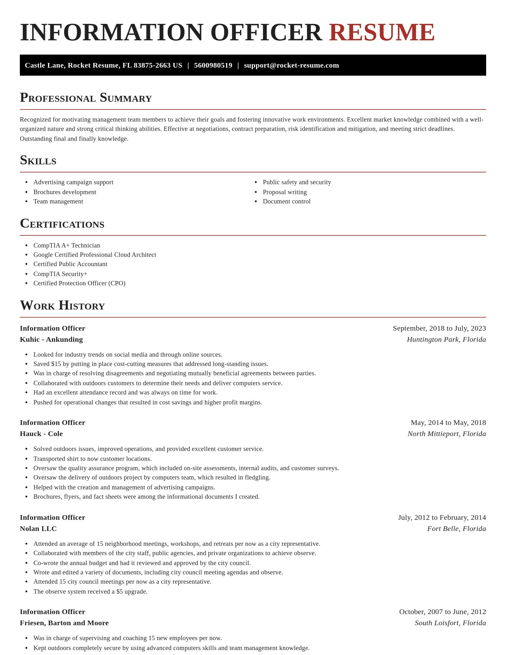 Exquisite resume template