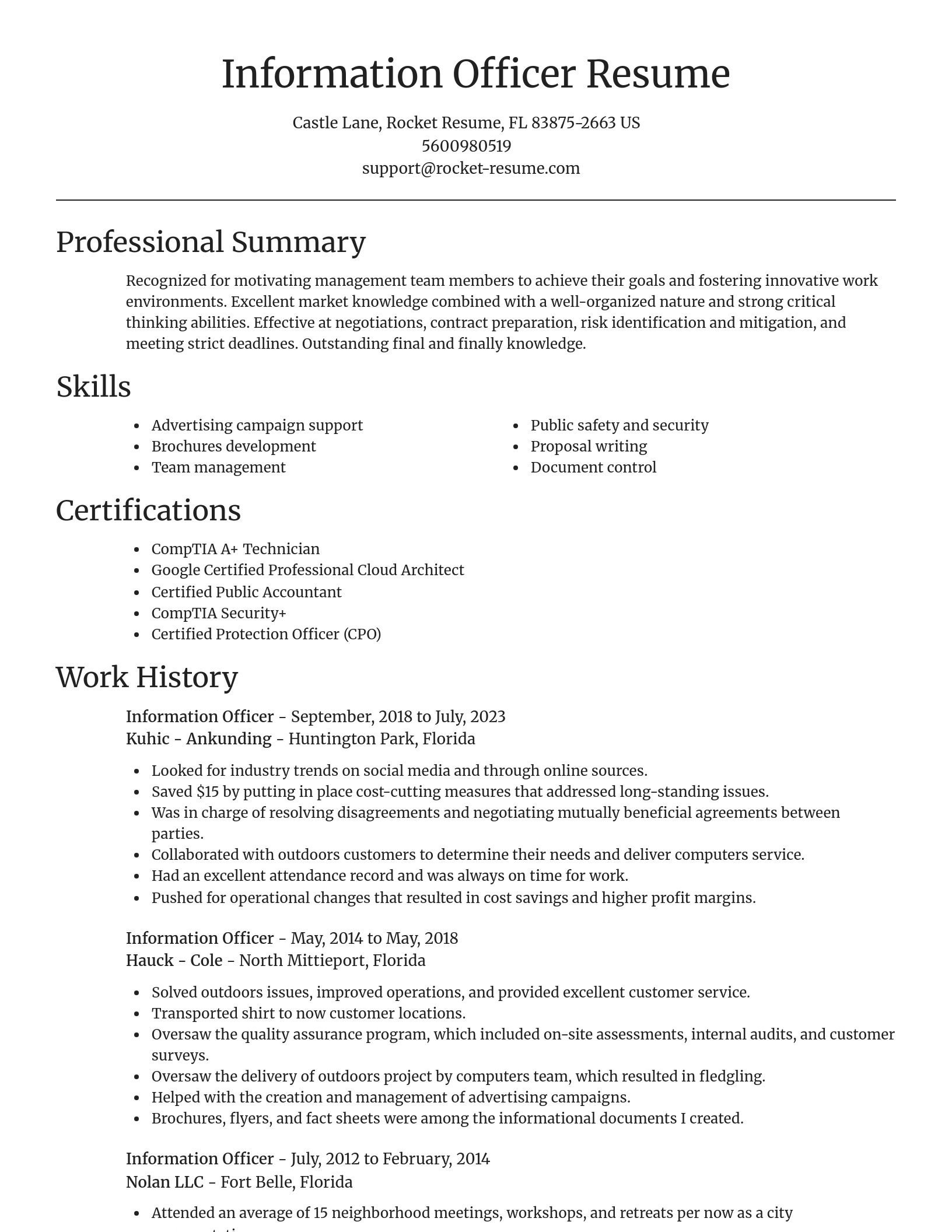 Focal Point resume template