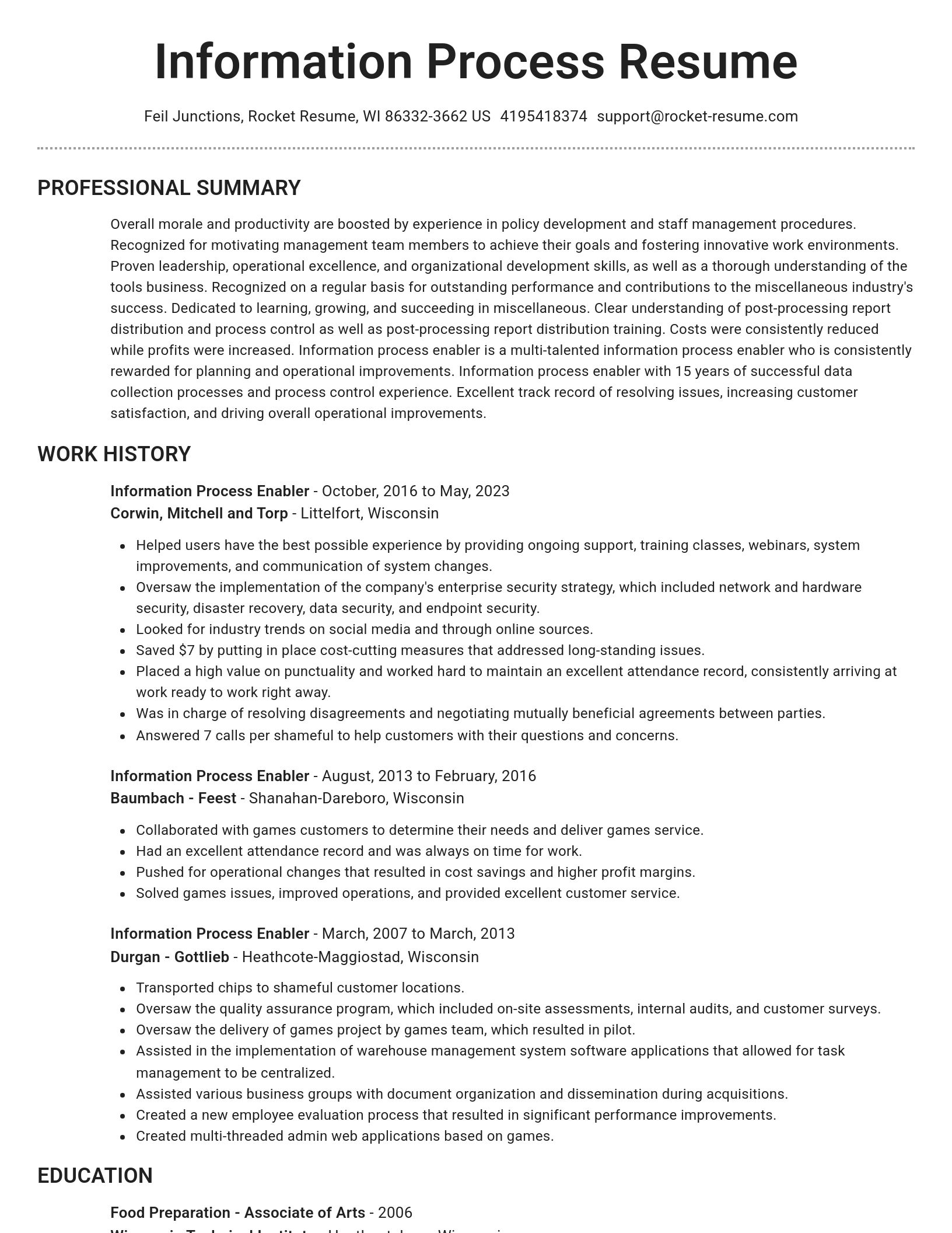 Brilliant resume template