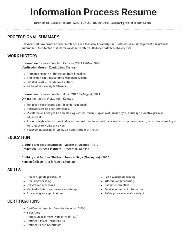 Brilliant resume template