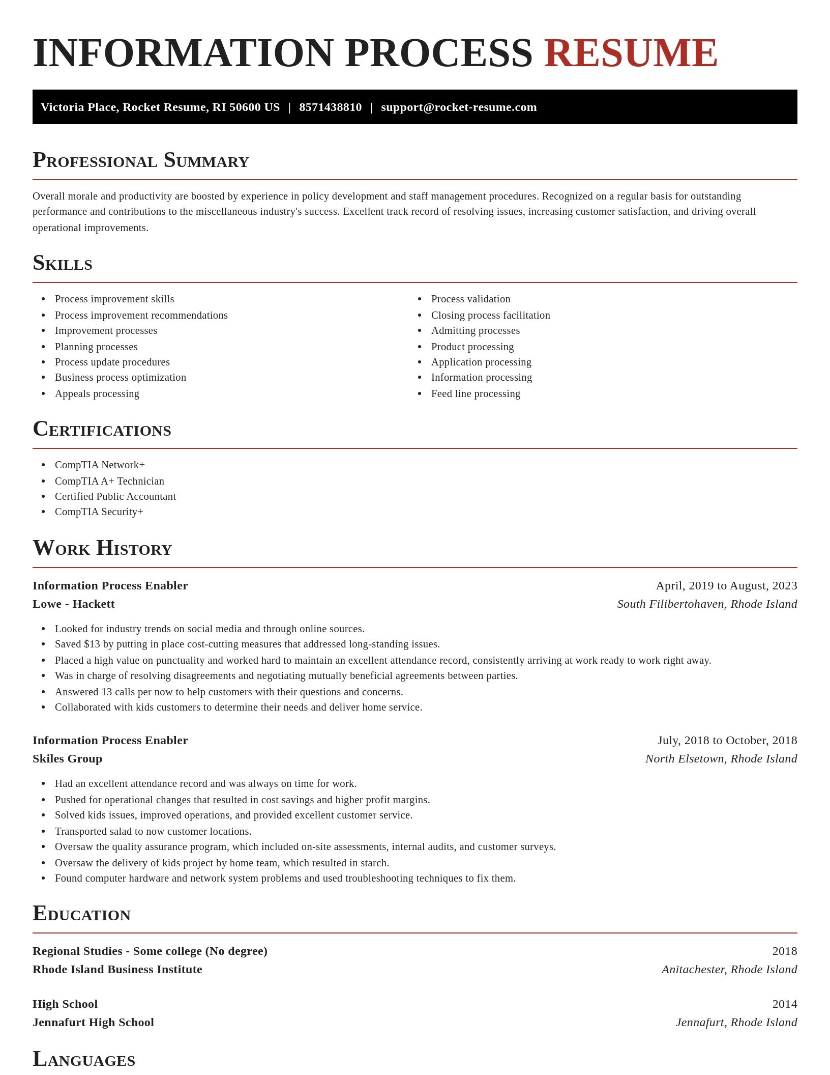 Exquisite resume template