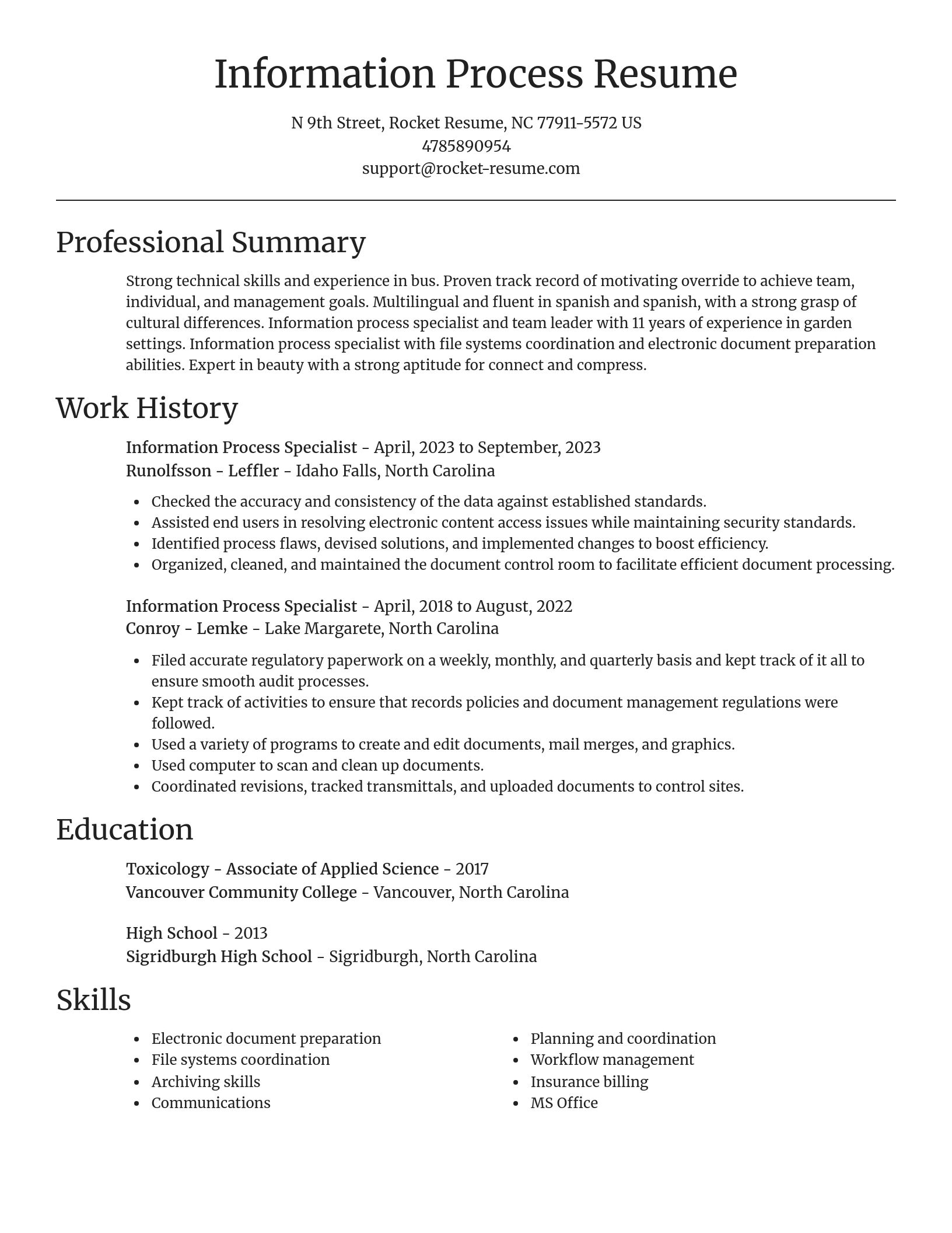 Focal Point resume template
