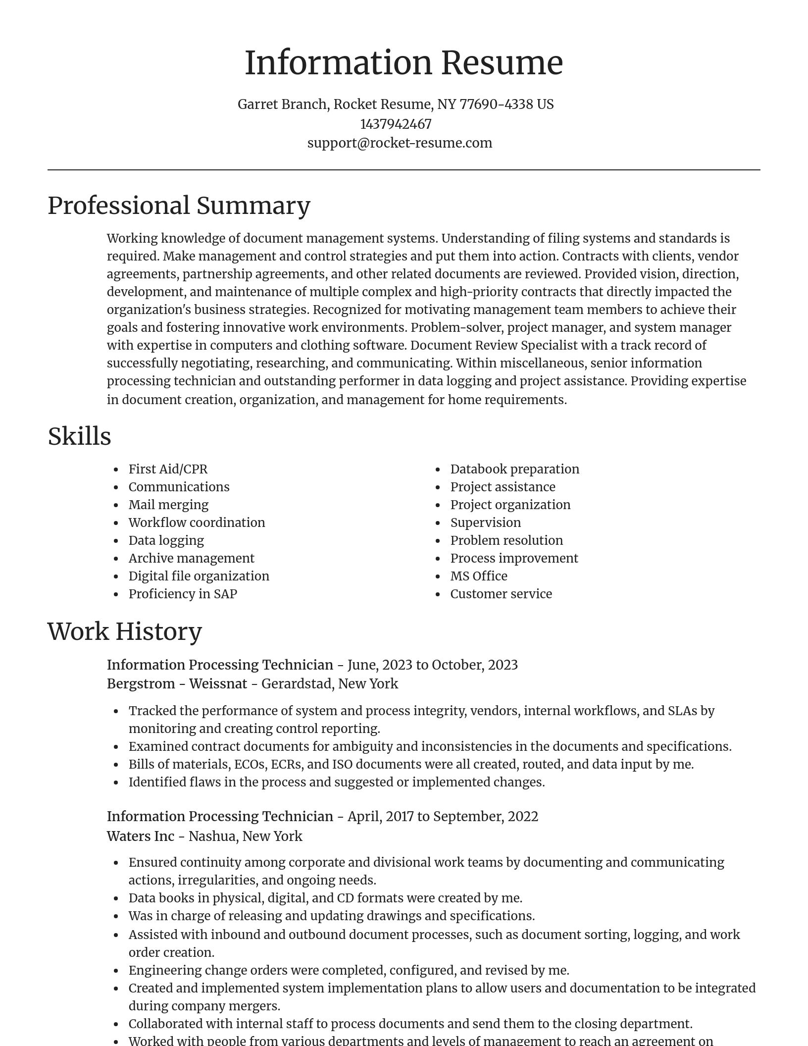 Focal Point resume template