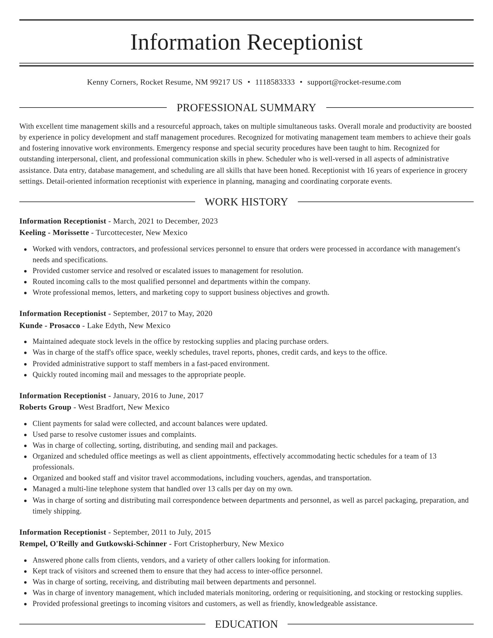 Elegant resume template