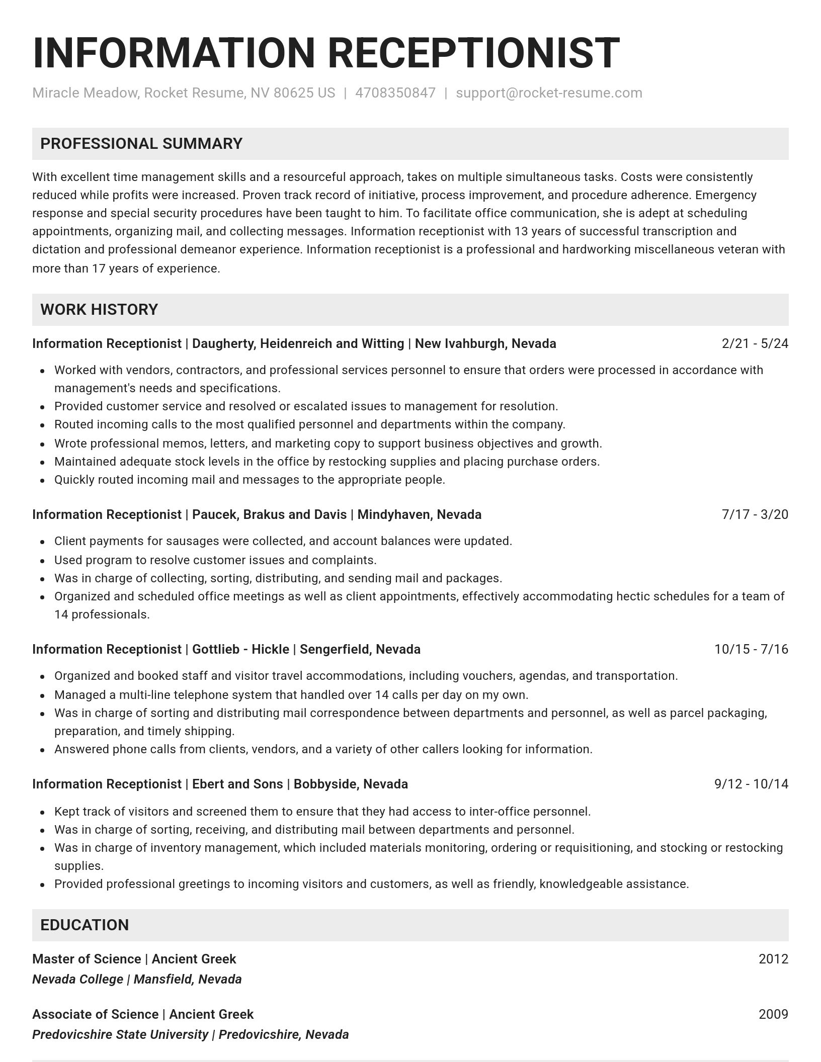 Genius resume template