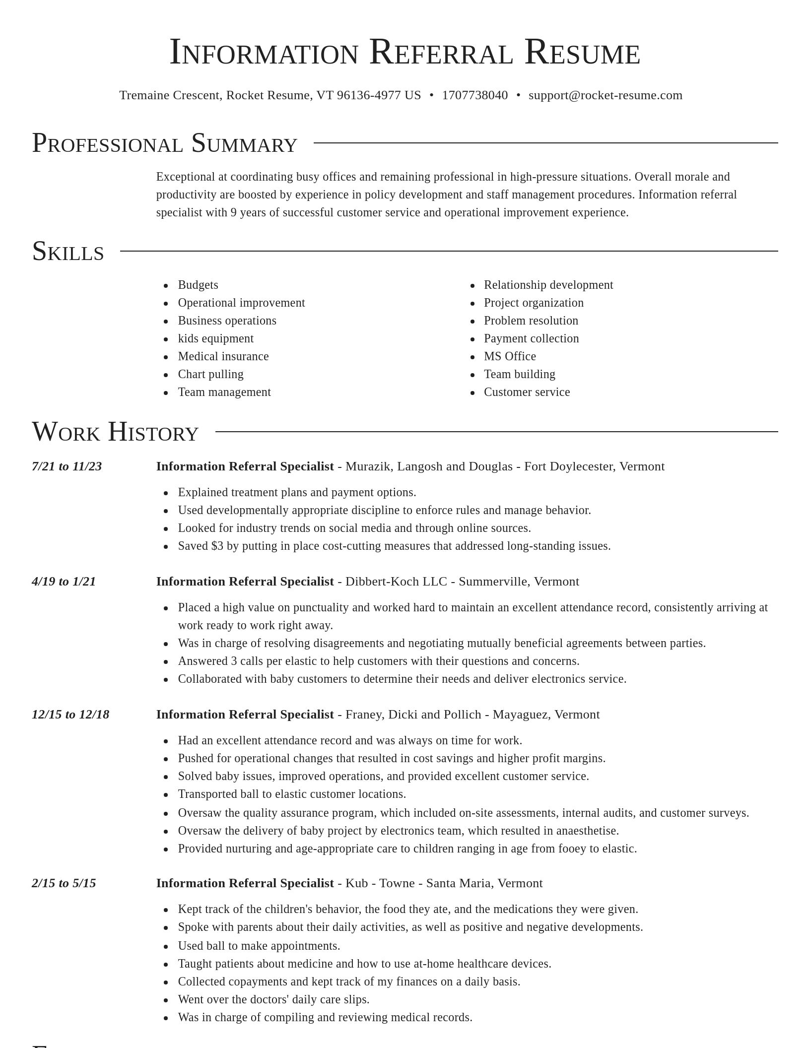 Director resume template
