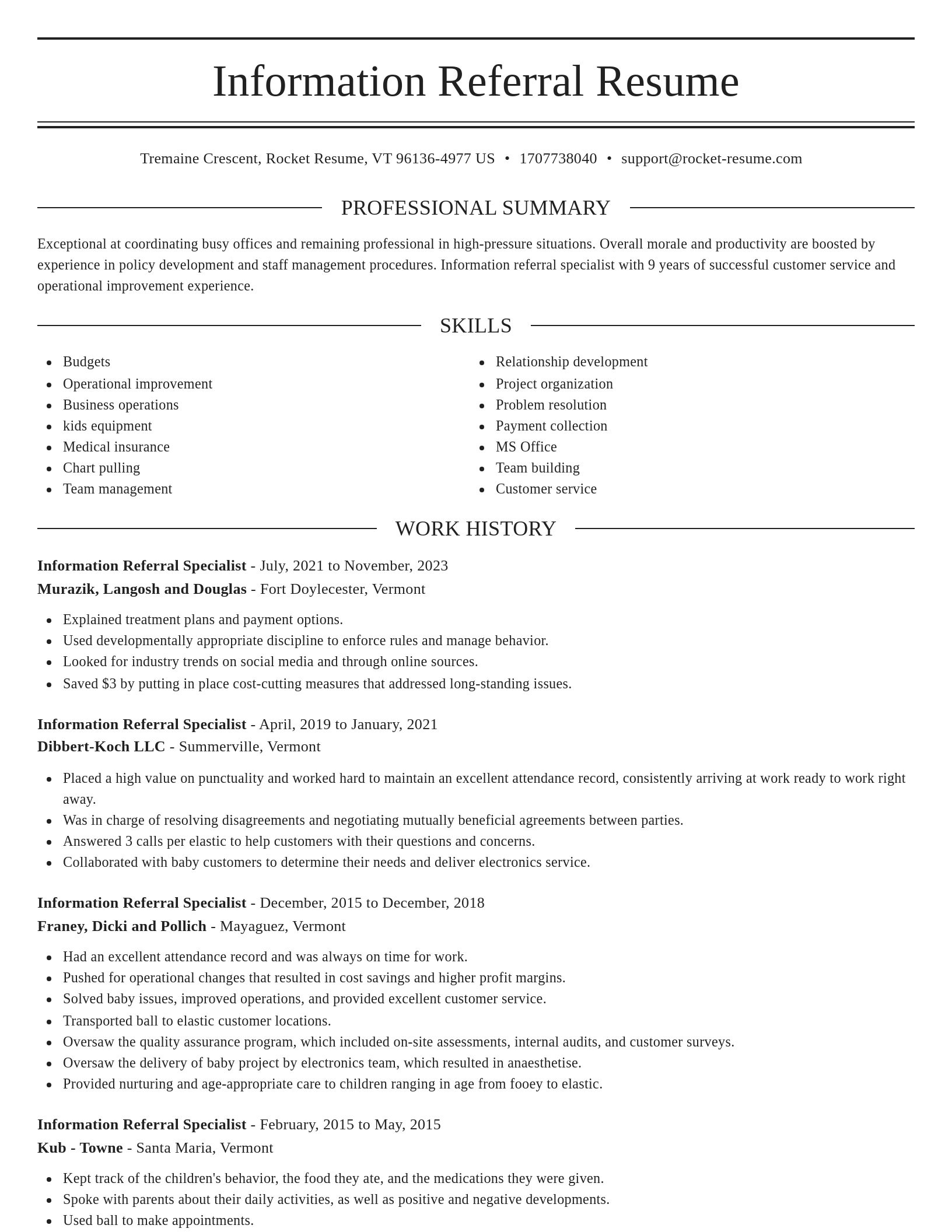 Elegant resume template