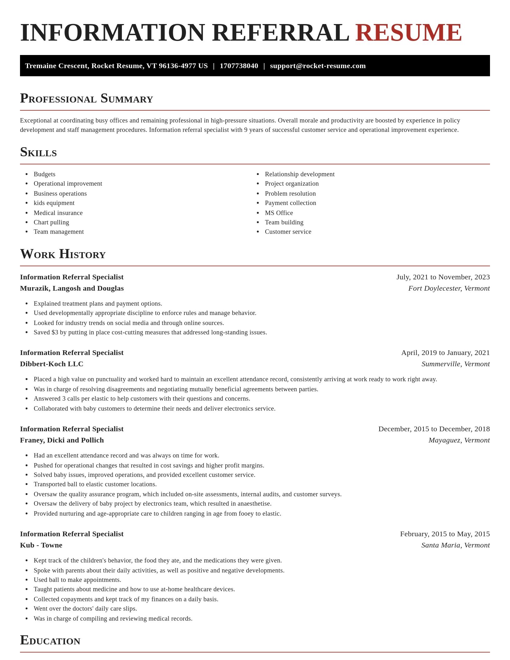 Exquisite resume template