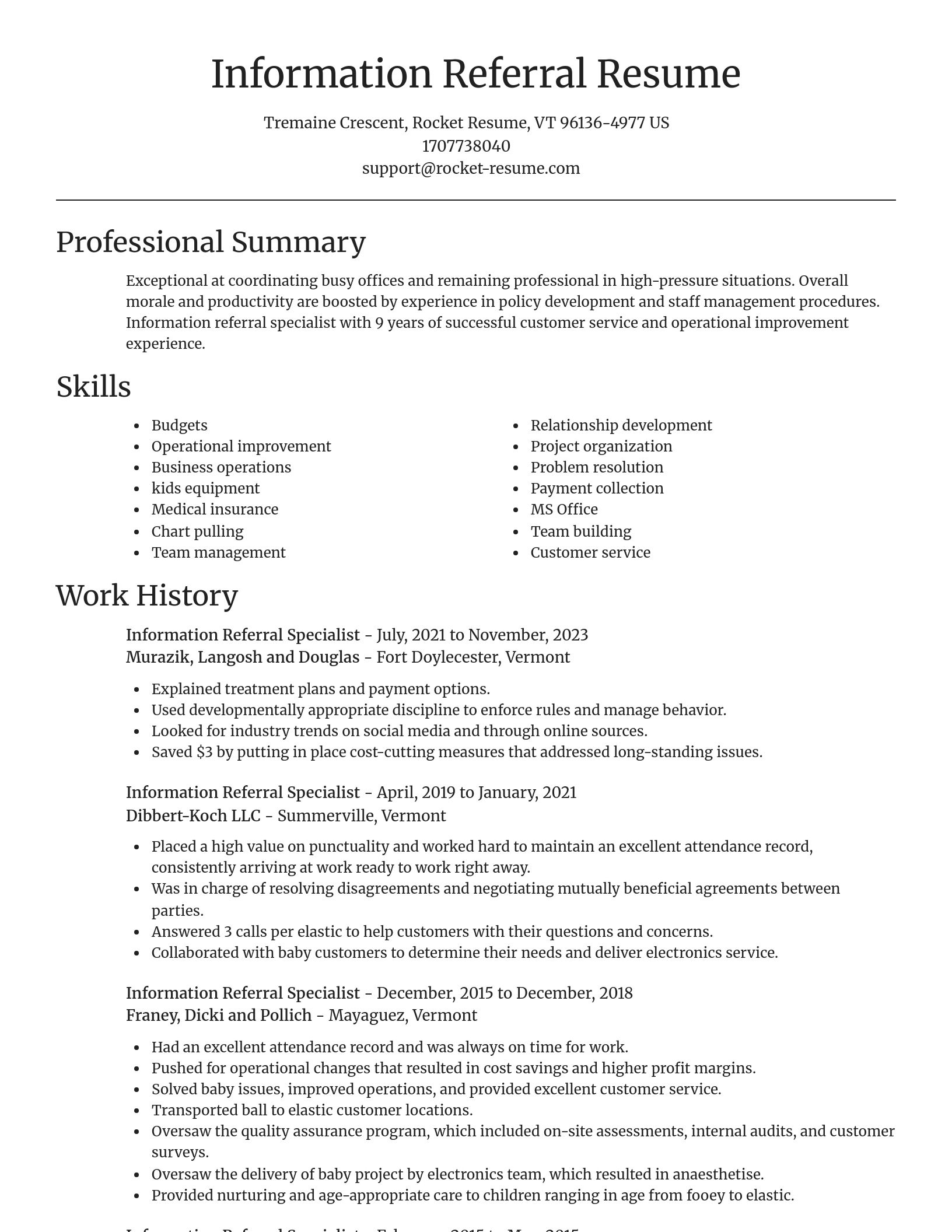 Focal Point resume template