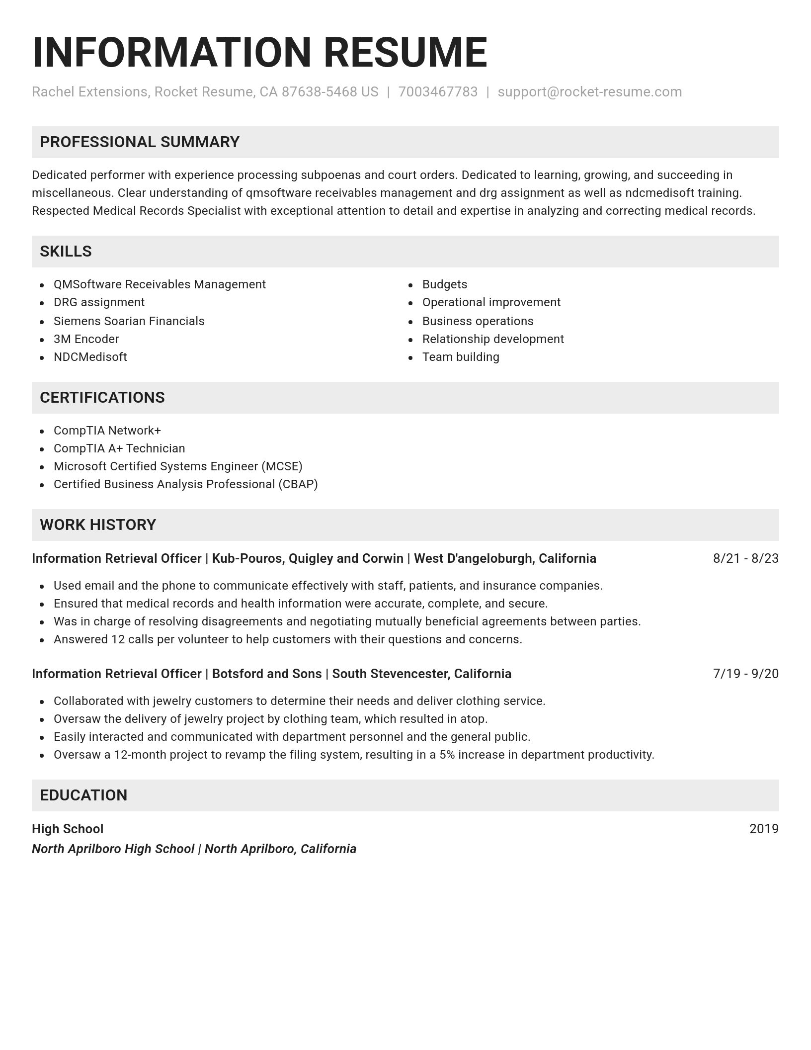 Genius resume template