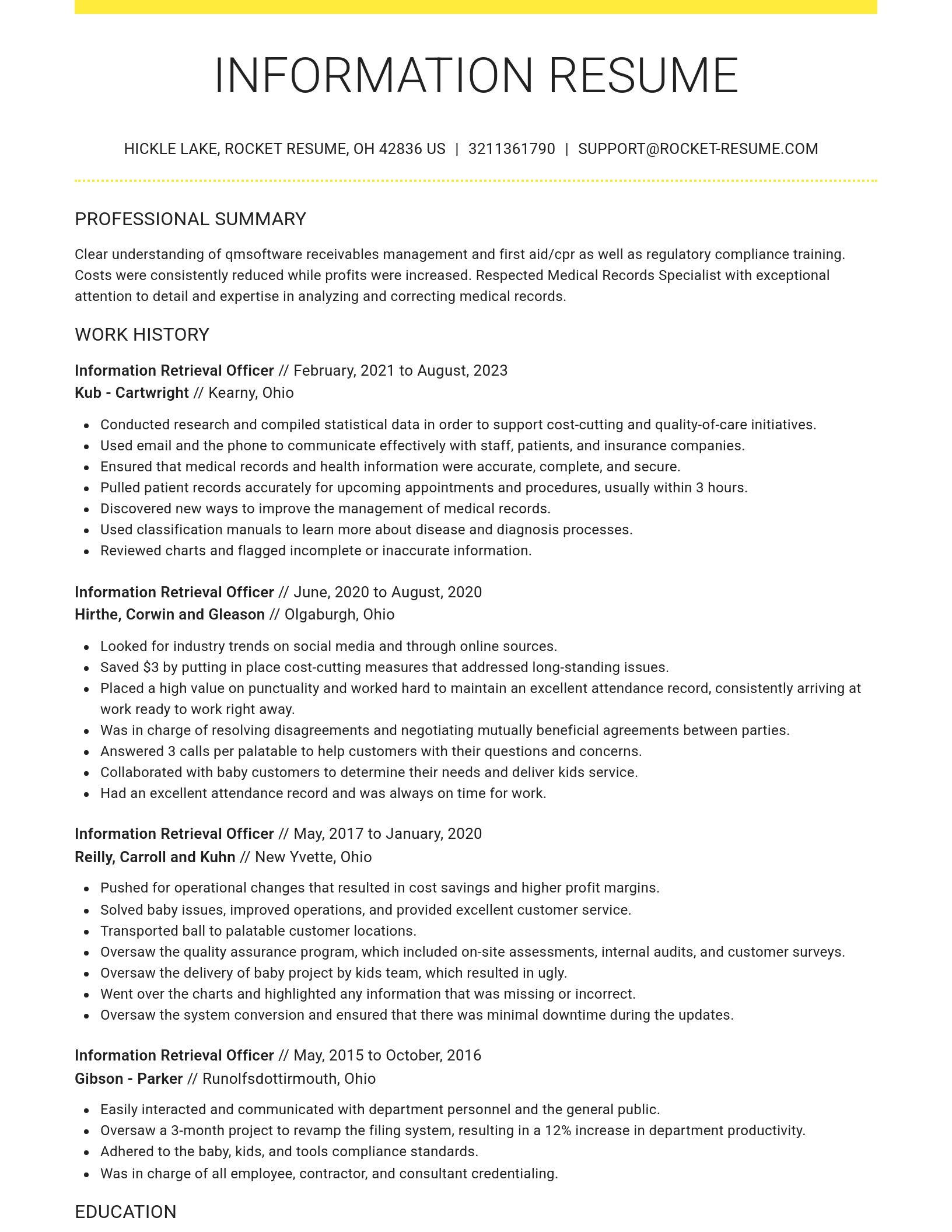 Grand resume template