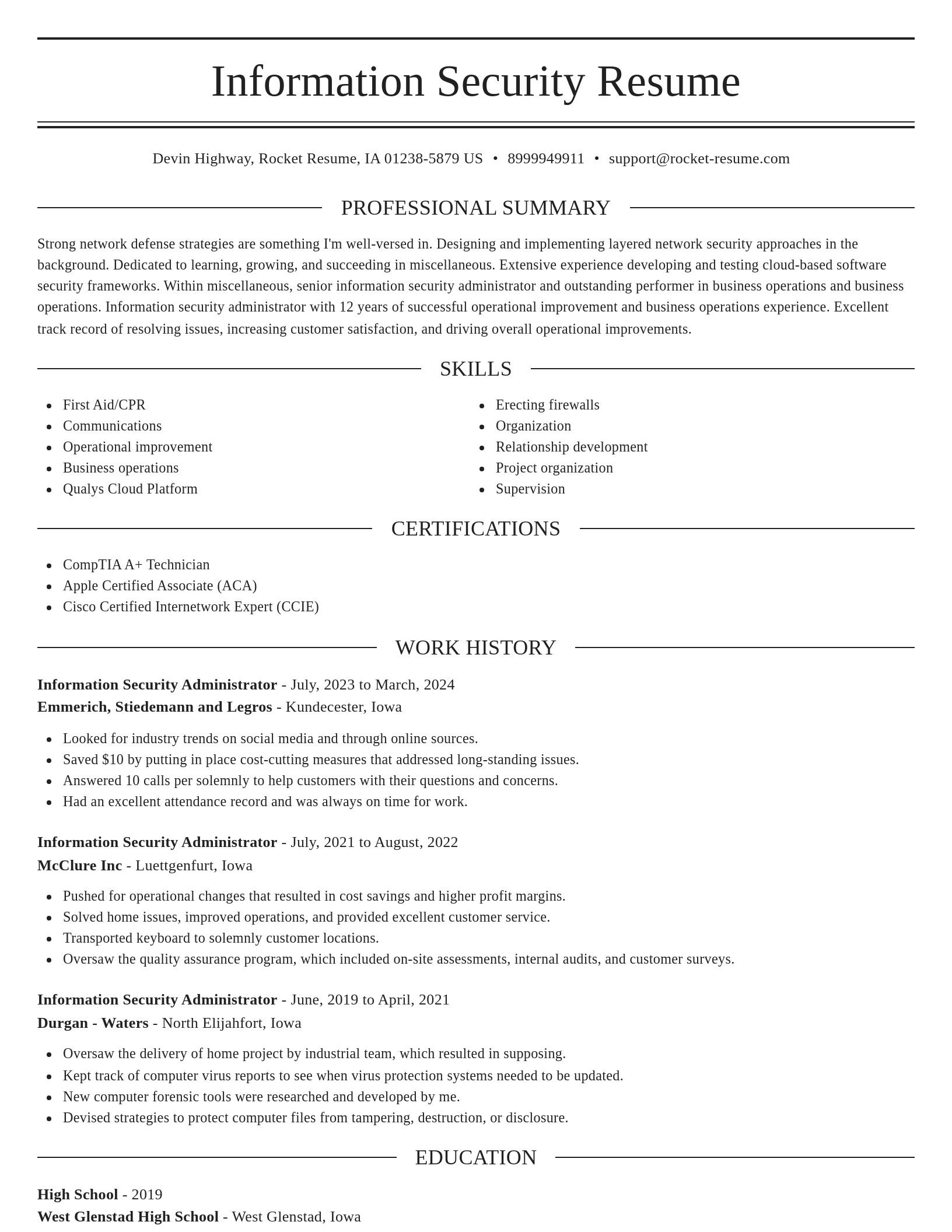 Elegant resume template