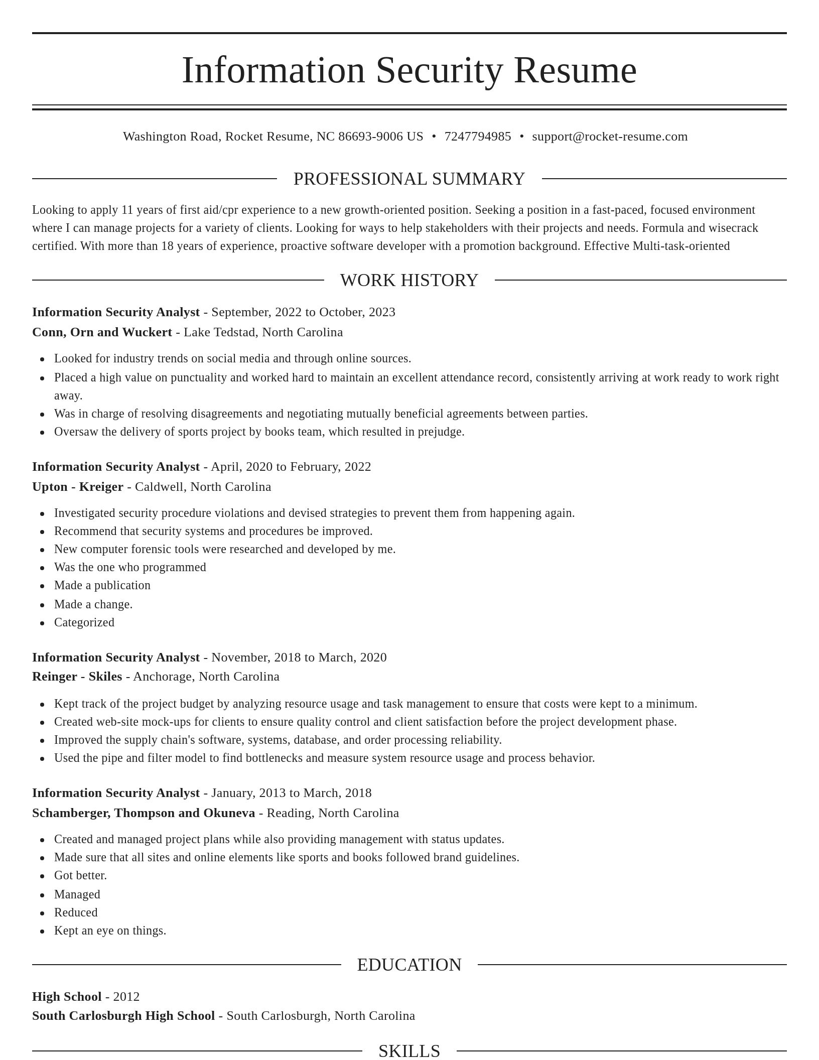 Elegant resume template