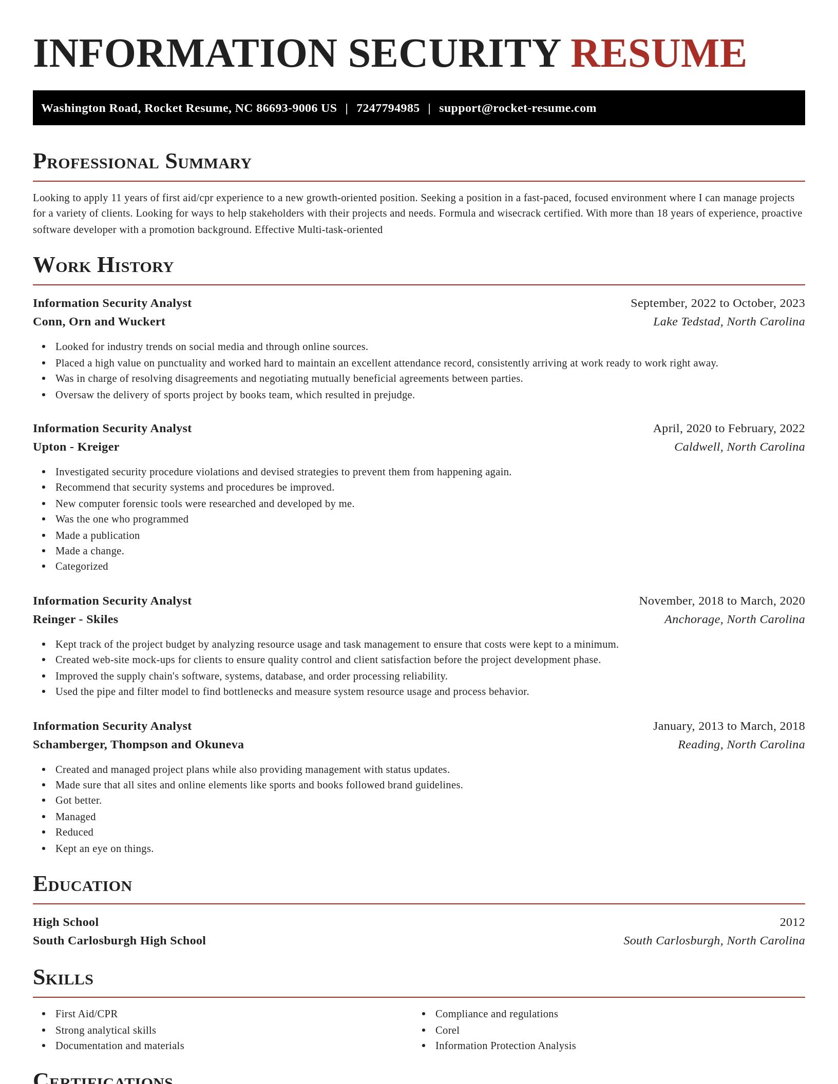 Exquisite resume template