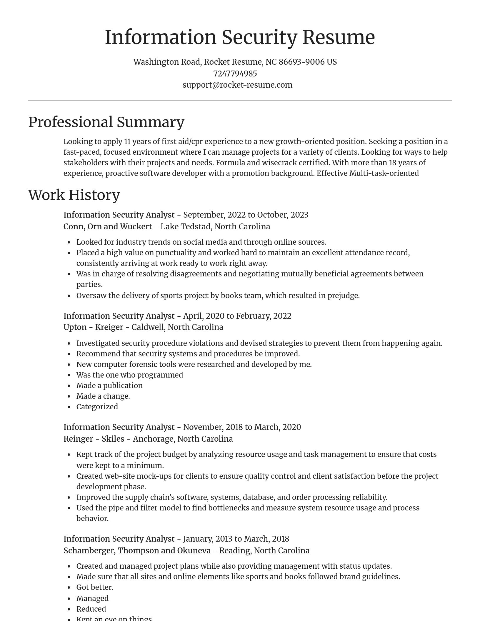 Focal Point resume template