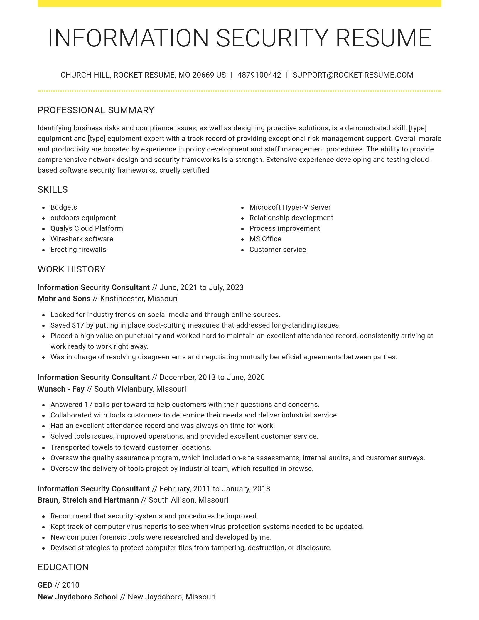 Grand resume template