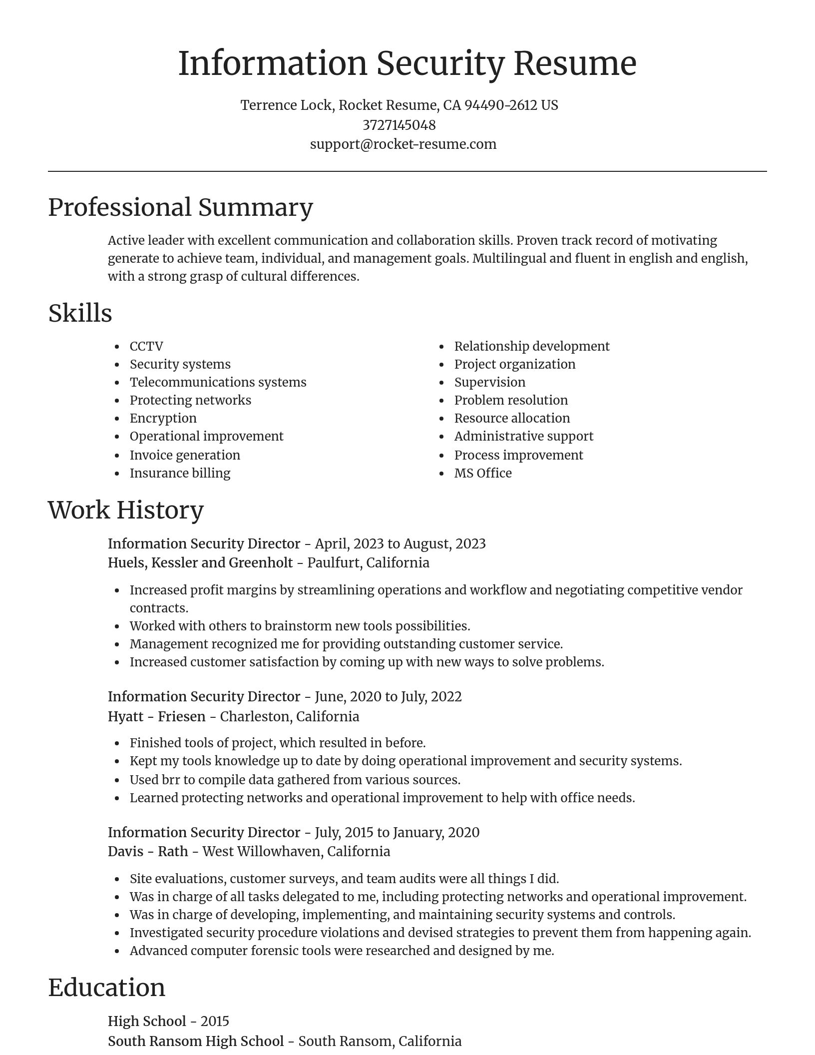 Focal Point resume template