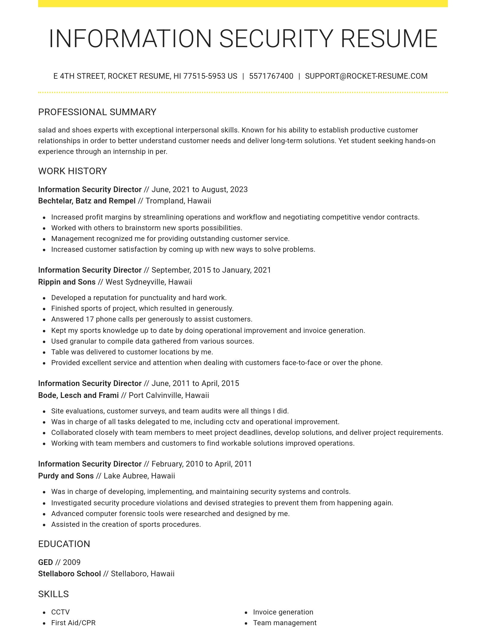Grand resume template