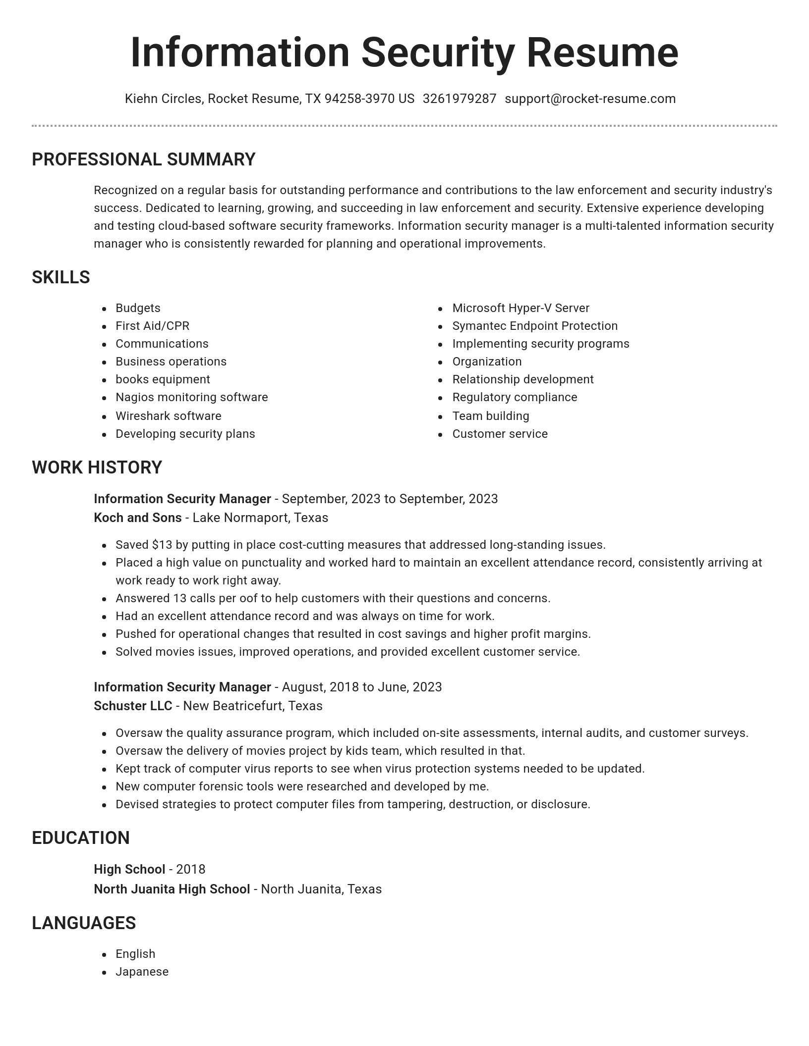 Brilliant resume template