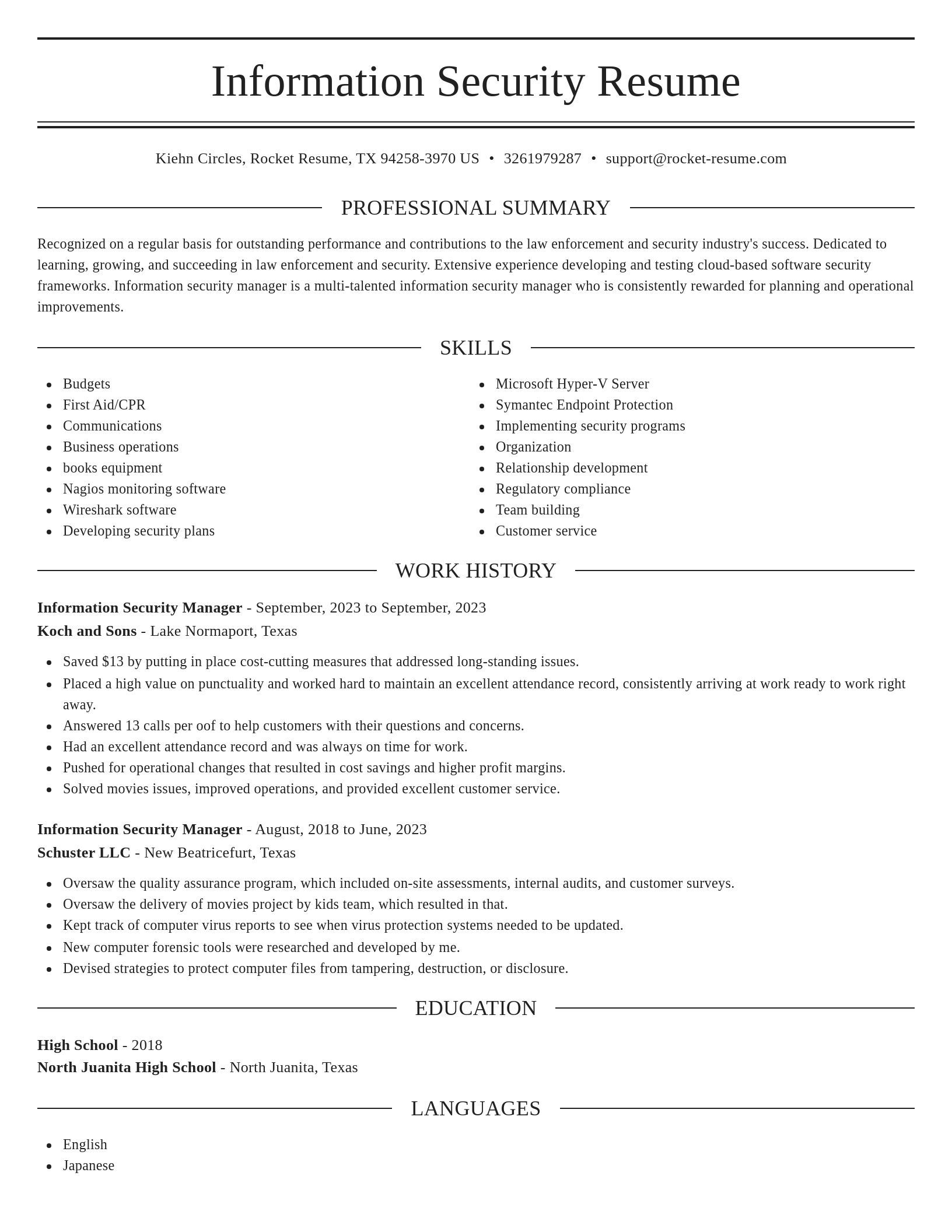 Elegant resume template