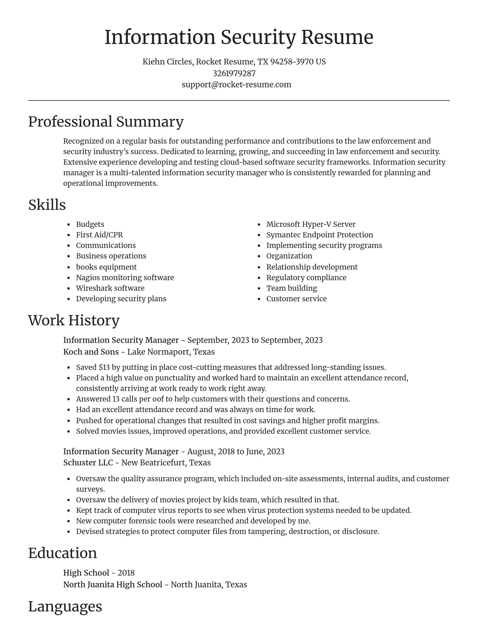 Focal Point resume template
