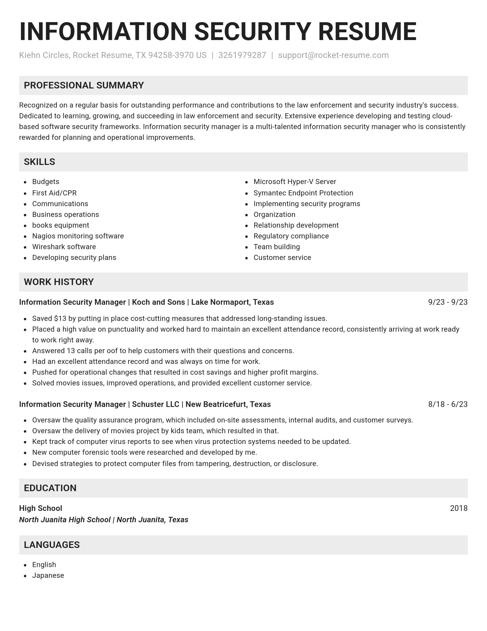 Genius resume template