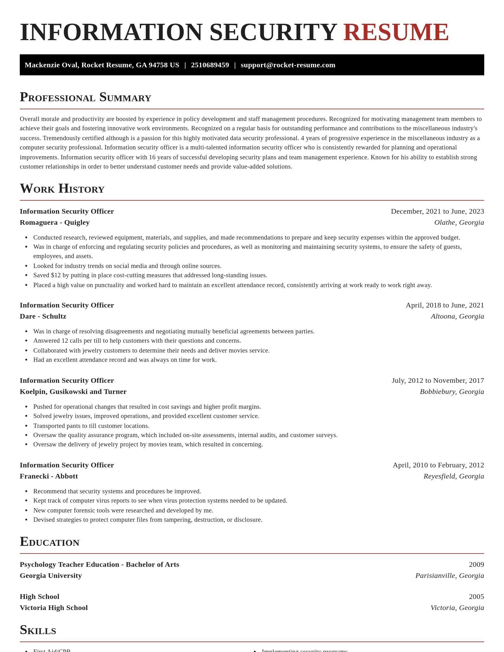 Exquisite resume template
