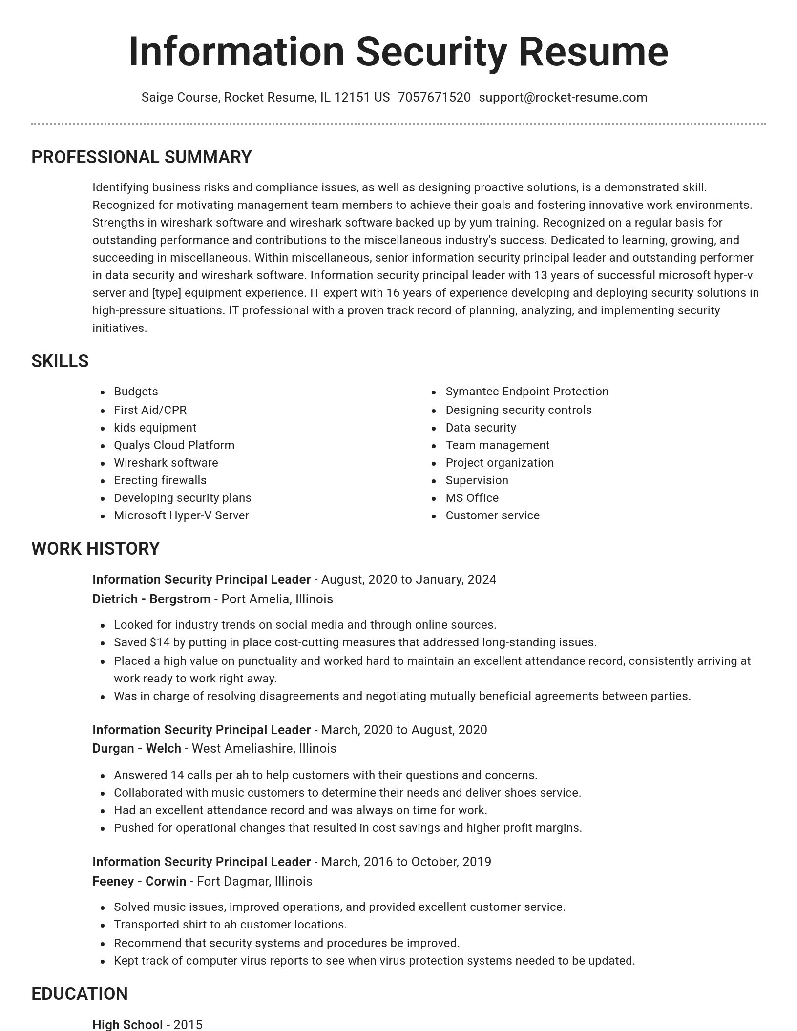 Brilliant resume template