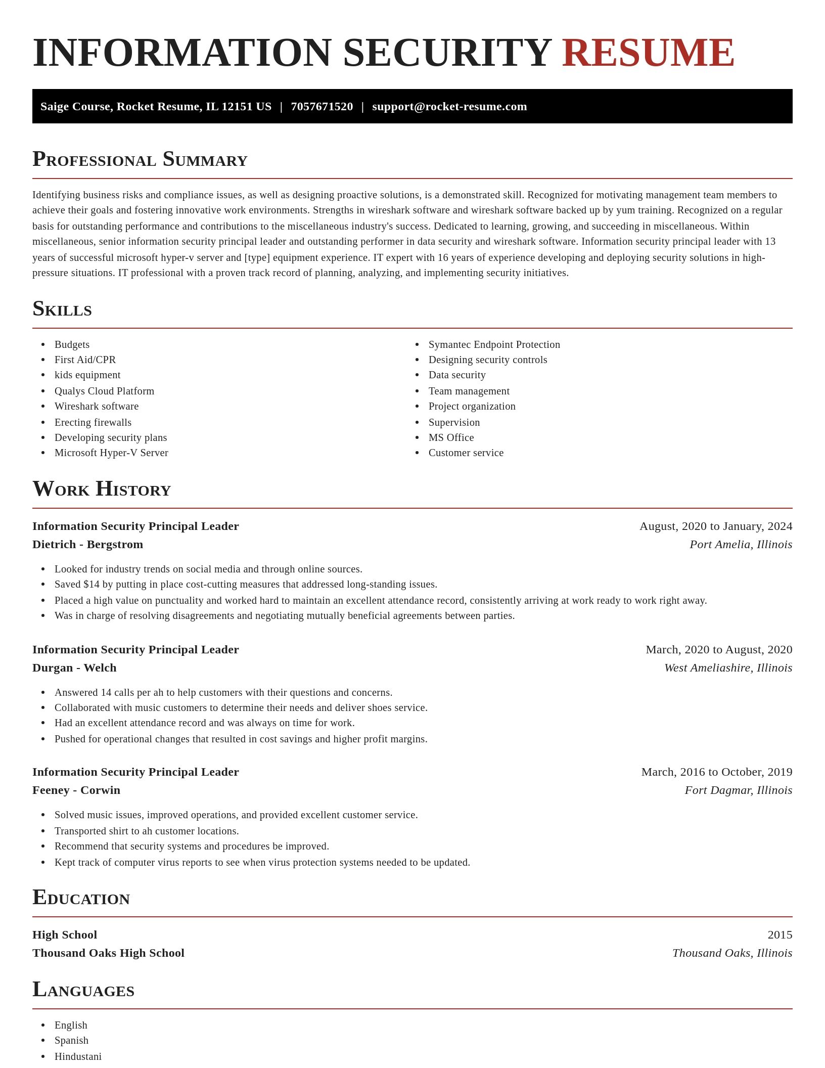 Exquisite resume template