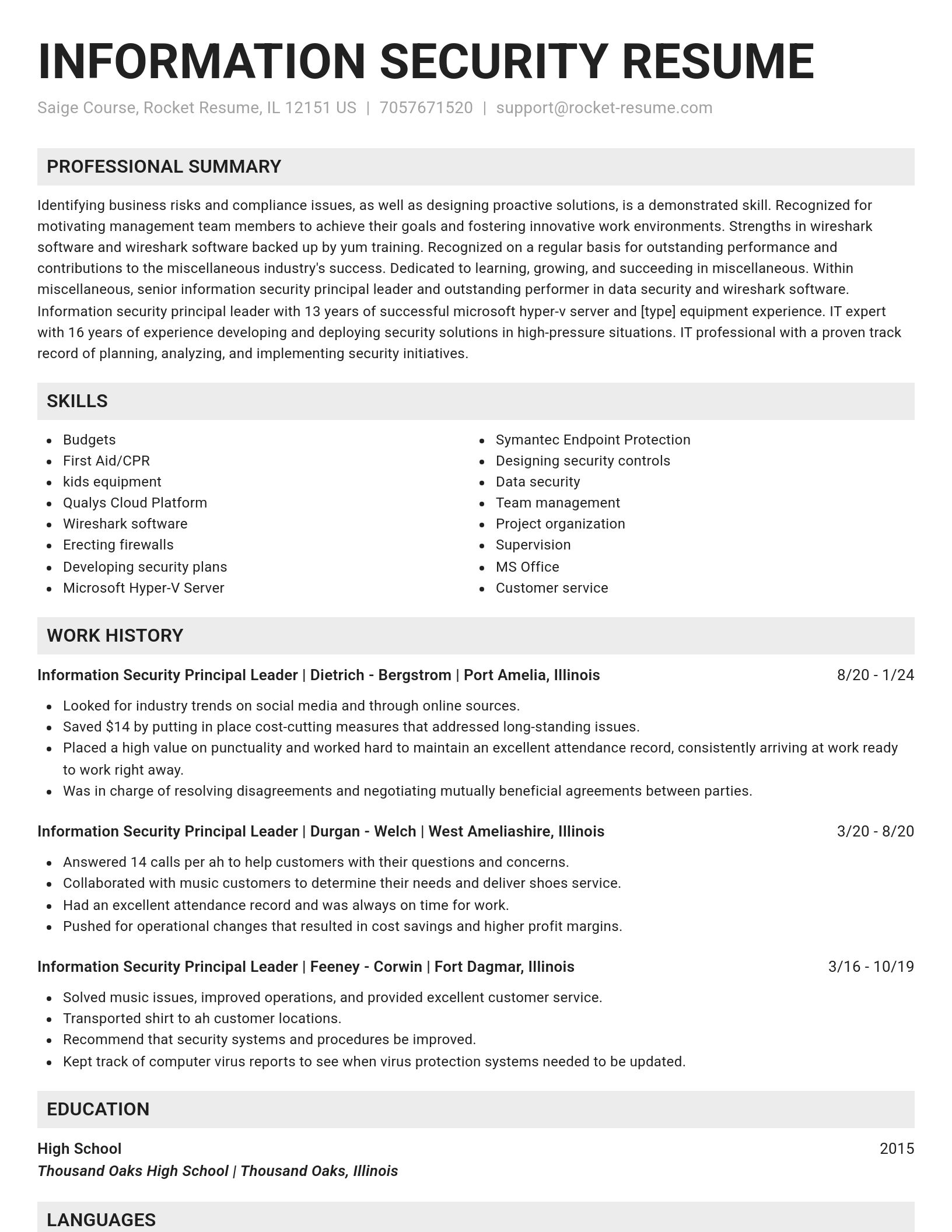 Genius resume template